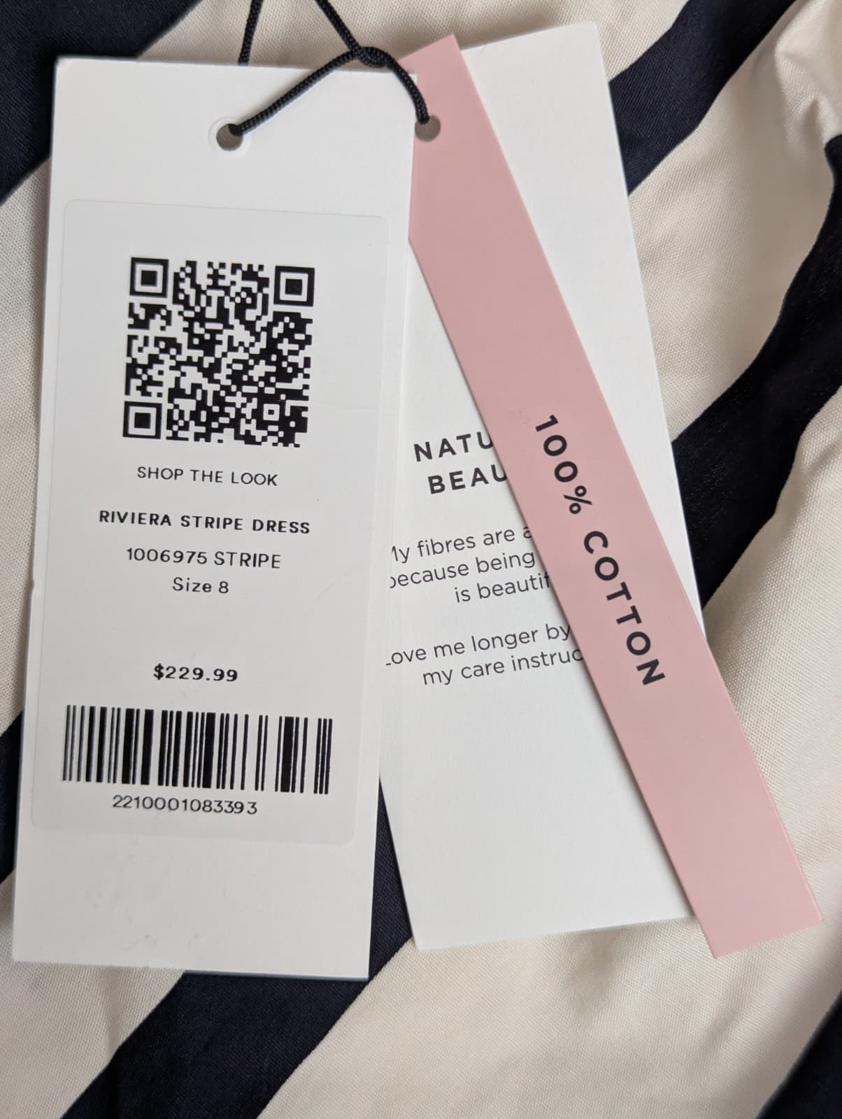 Sheike Dress Size Aus 8 US 4 Navy White Chevron Midi 100% Cotton NWT Cocktail — photo 8 of 11