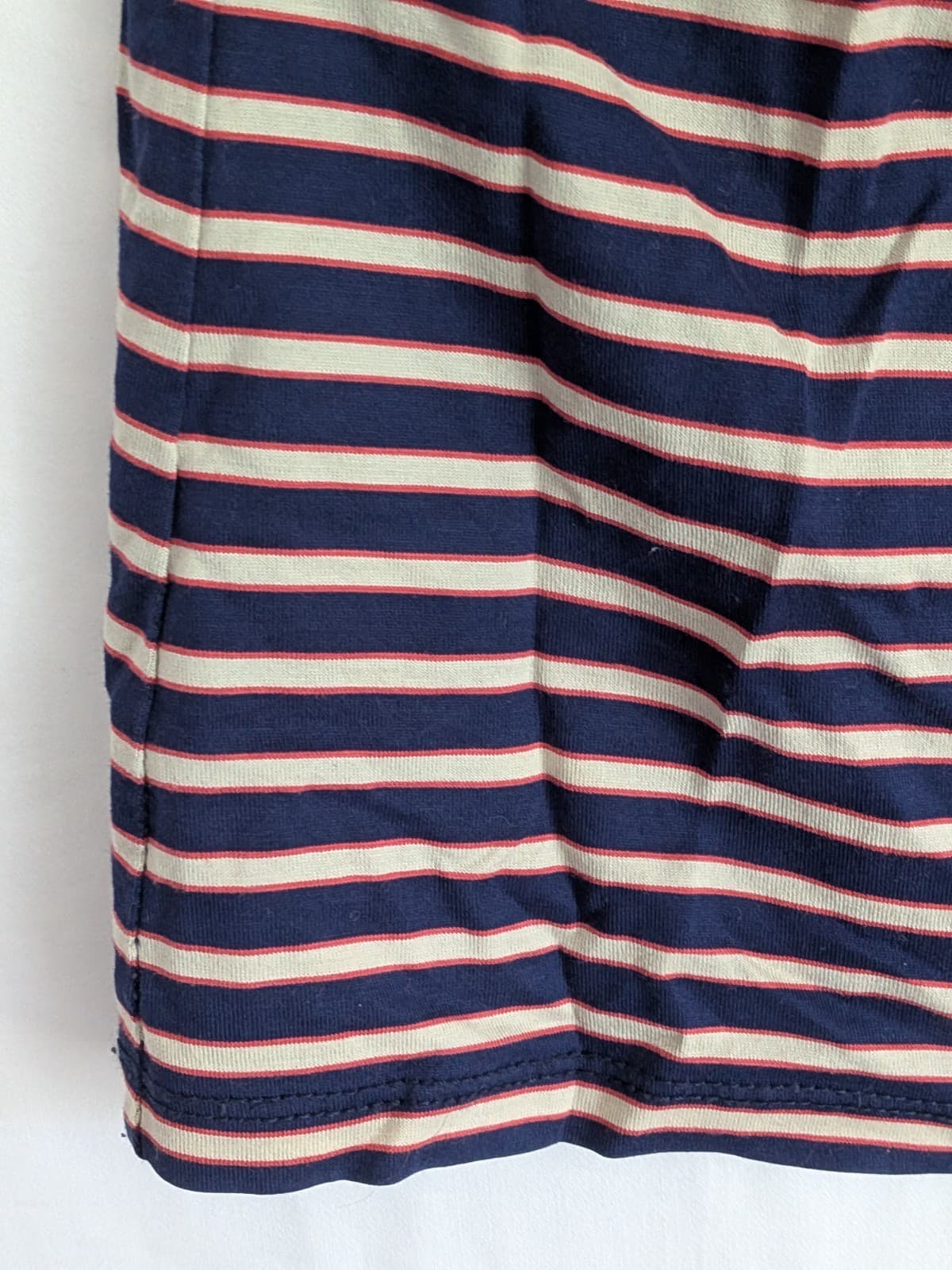 David Lawrence Sleeveless Cowl Neck Top Navy Pink Stripe Stretch Tank Size M — photo 4 of 7
