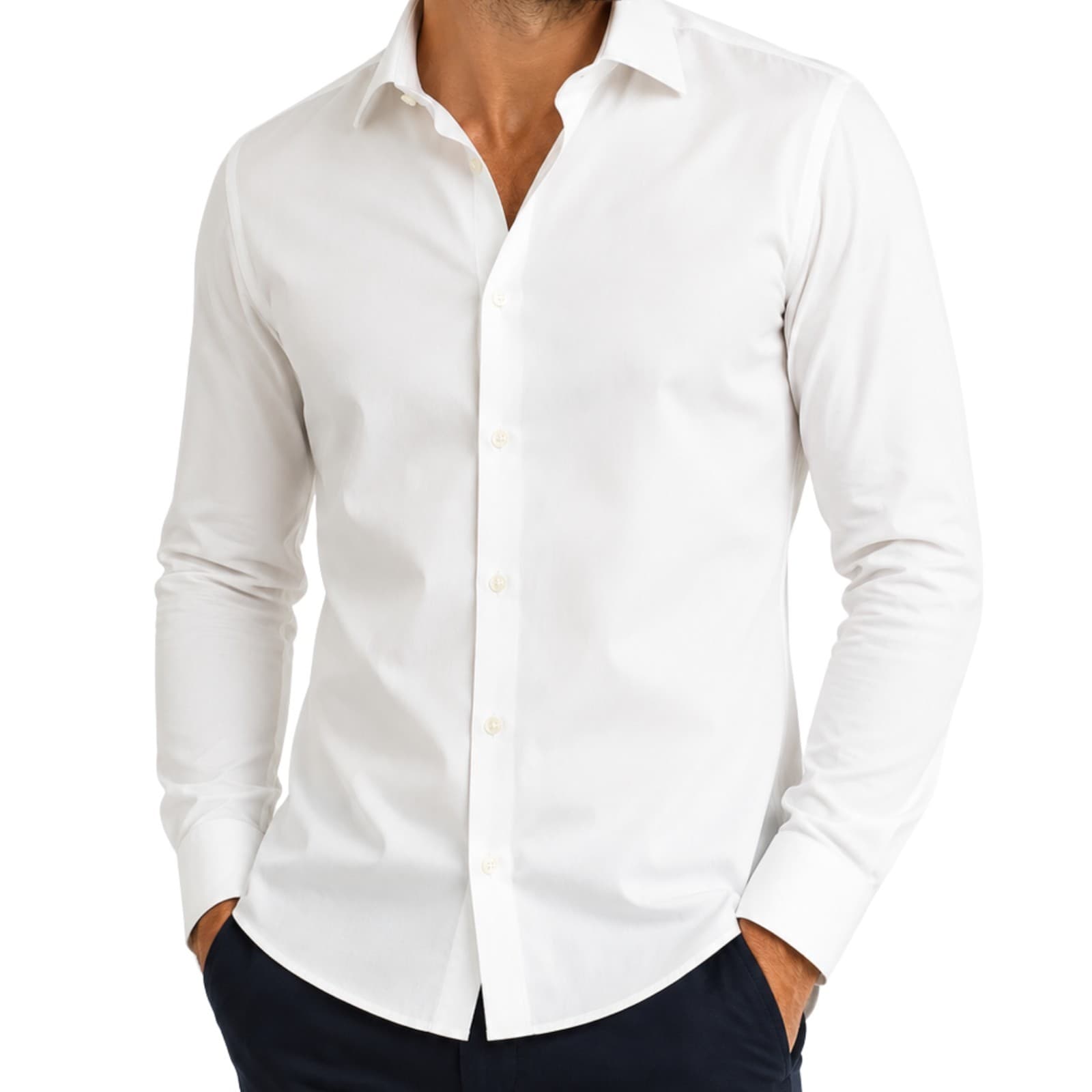Charles Tyrwhitt White Dress Shirt 17 35 Non Iron Slim Fit Business Formal — photo 1 of 10