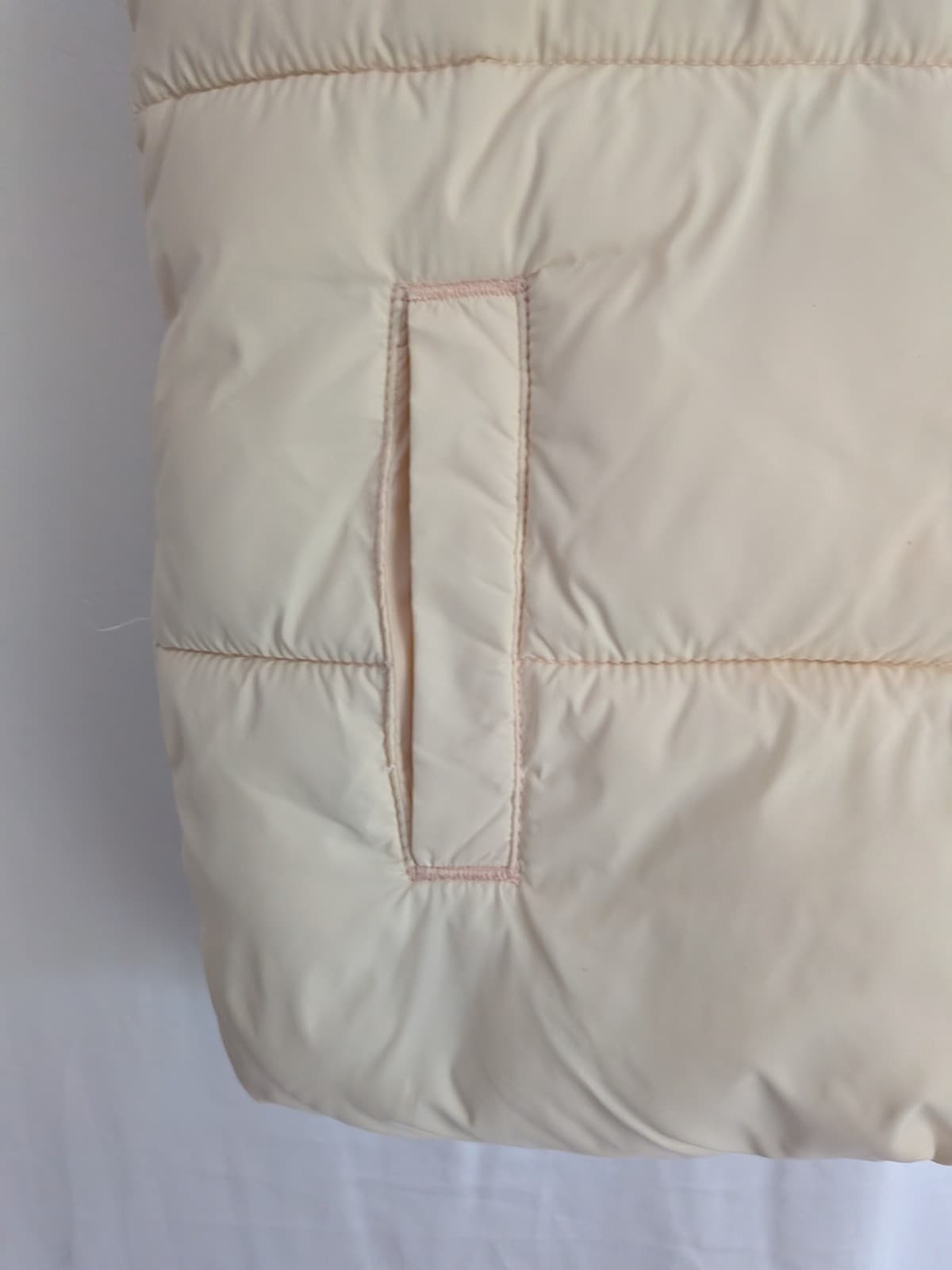 Country Road Kids Puffer Vest Pink Cream Teddy Lined Zip Jacket Size 10 11 — photo 4 of 10