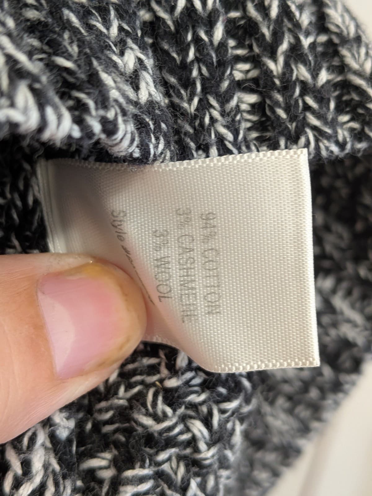 Witchery Knit Jumper Womens S Grey Marle Cable Roll Neck Cotton Cashmere Wool — photo 8 of 9
