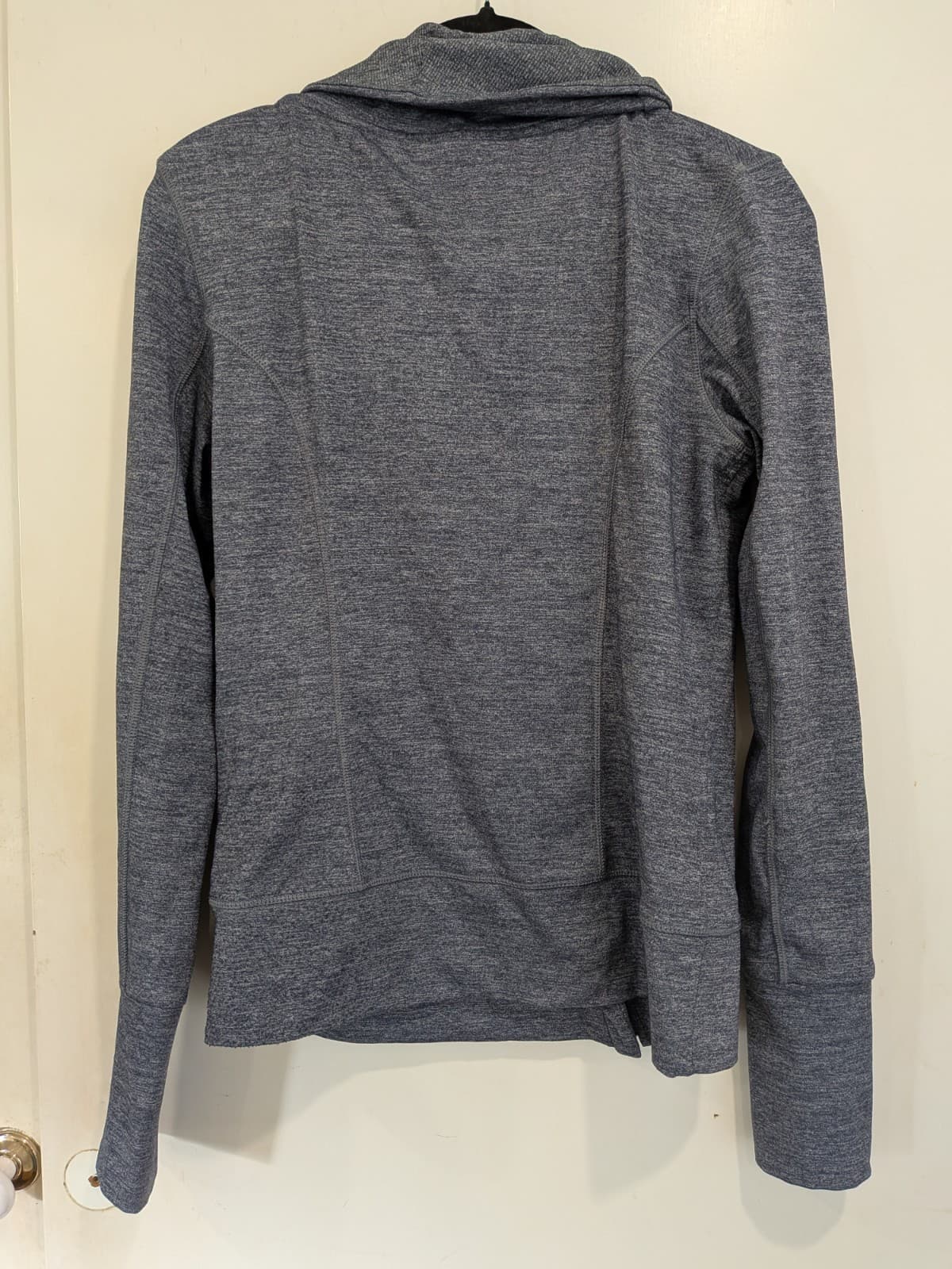 LJ Black Jacket Womens M Grey Asymmetric Zip Moto Activewear Snap Collar — photo 15 of 16