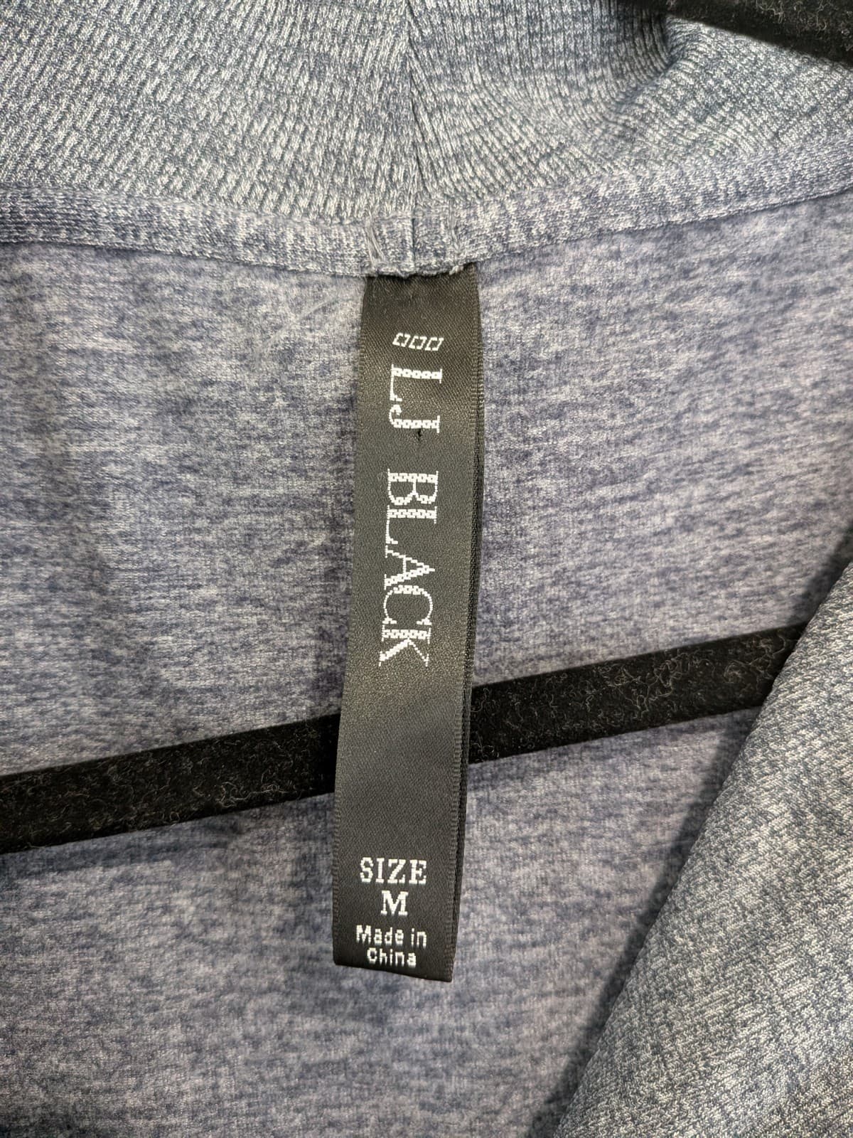 LJ Black Jacket Womens M Grey Asymmetric Zip Moto Activewear Snap Collar — photo 8 of 16