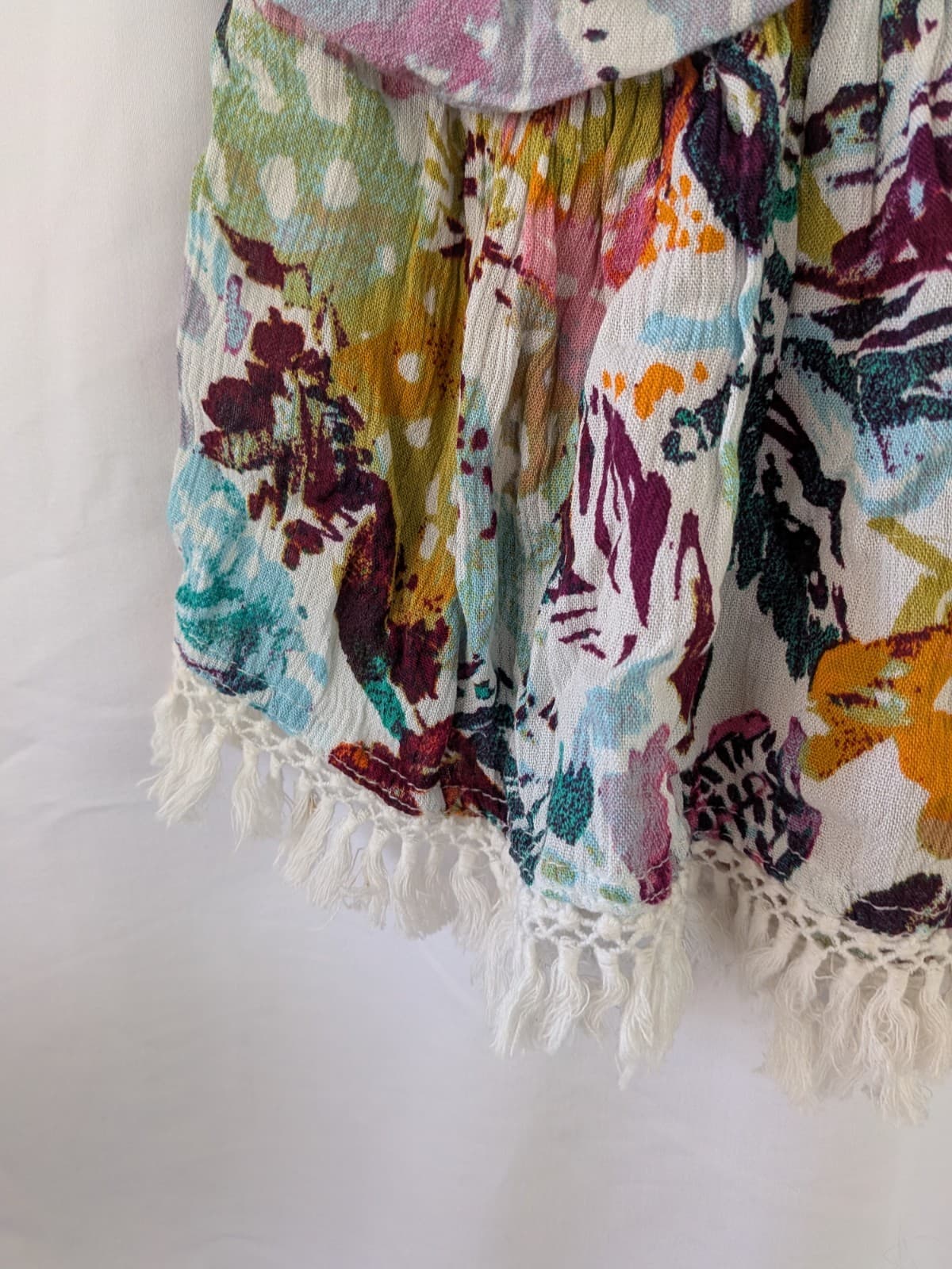 Free People Set S Boho Floral Skirt Top Lace Tiered Maxi Festival Outfit — photo 18 of 22