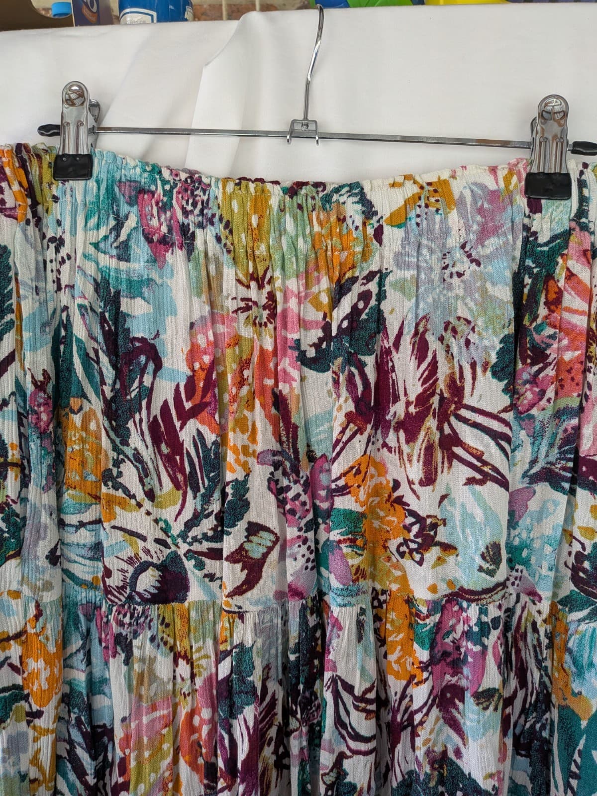 Free People Set S Boho Floral Skirt Top Lace Tiered Maxi Festival Outfit — photo 7 of 22