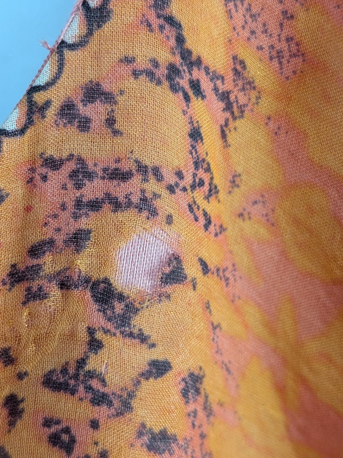 Anthea Crawford Silk Cocktail Dress Coral Orange Animal Print Occasion Size 16 — photo 9 of 16