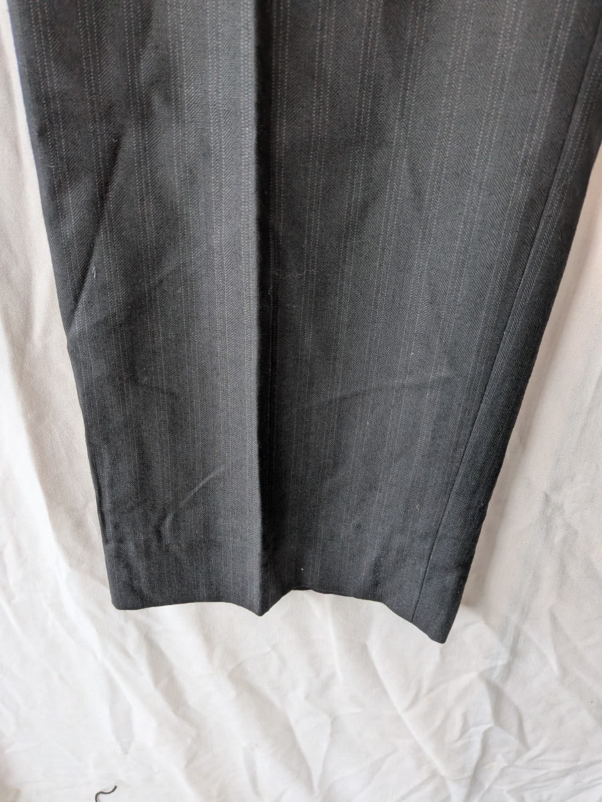 Rodd Gunn Dress Pants Mens Black Pinstripe Wool Tailored Trousers Size 36 — photo 3 of 12