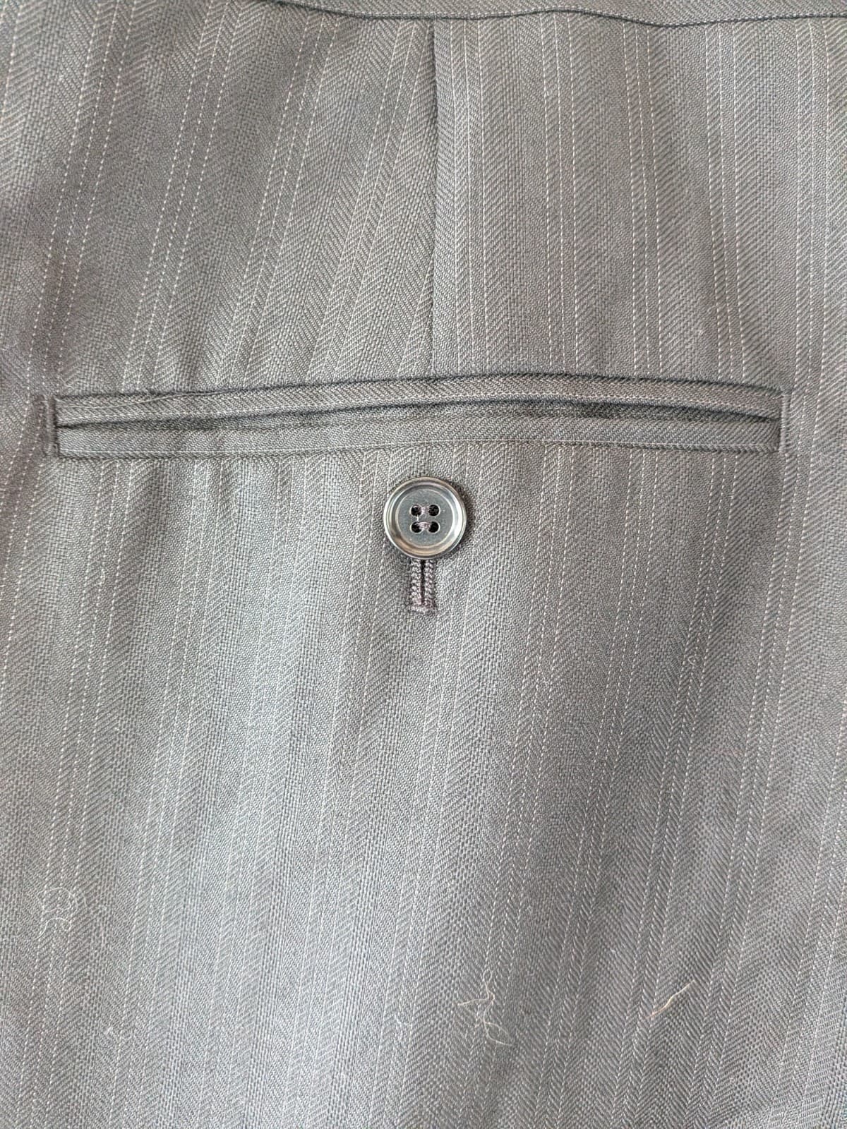 Rodd Gunn Dress Pants Mens Black Pinstripe Wool Tailored Trousers Size 36 — photo 6 of 12