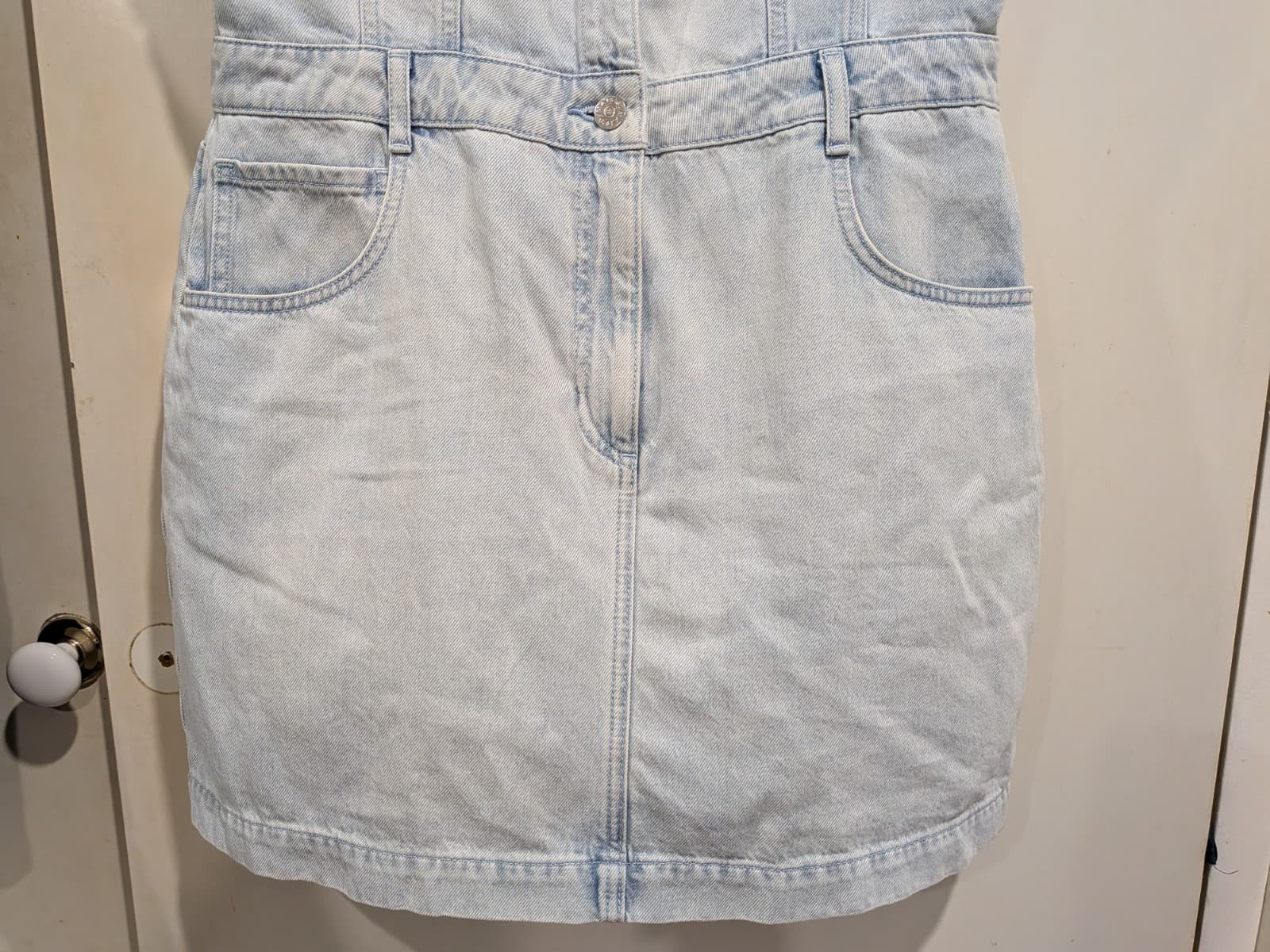 Marcs Light Wash Denim Dress Size 16 Cotton Button Front — photo 3 of 10