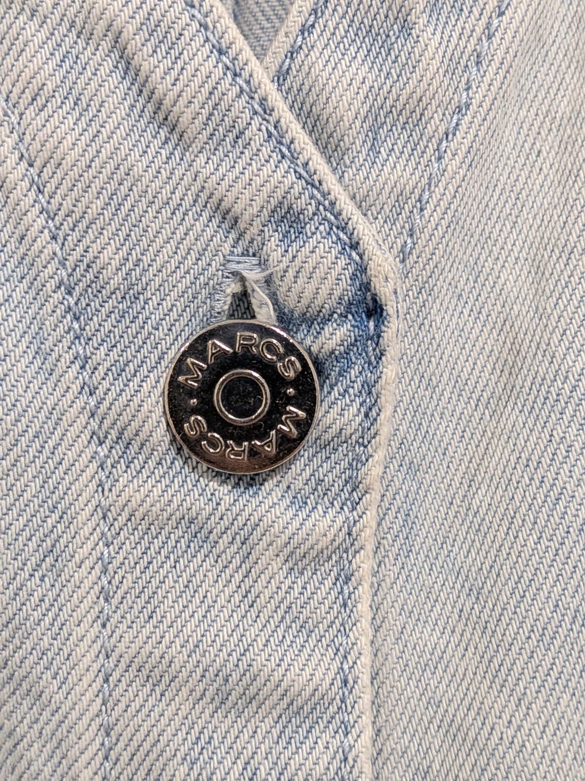 Marcs Light Wash Denim Dress Size 16 Cotton Button Front — photo 5 of 10