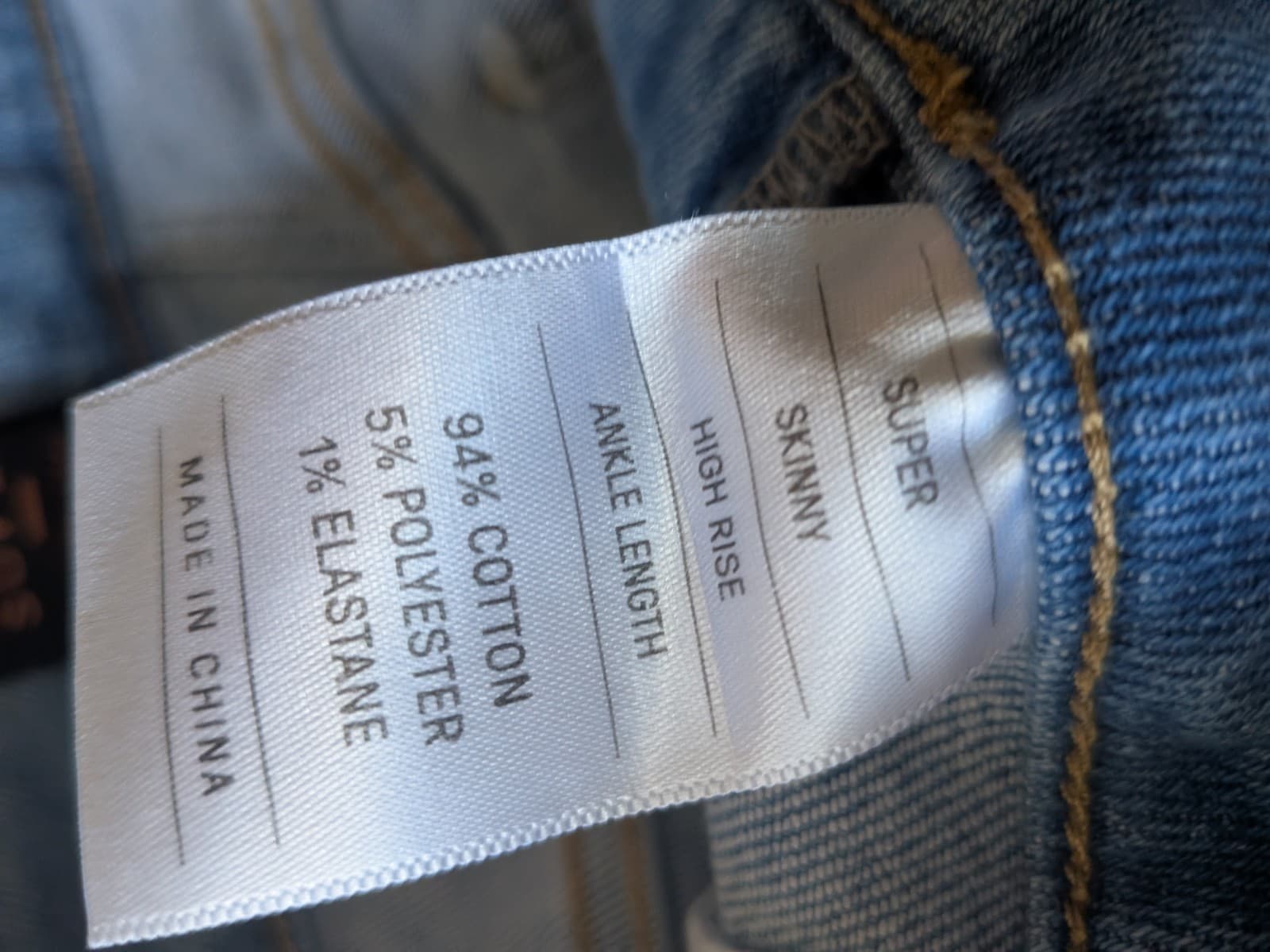 Just Jeans Super Arizona Skinny High Rise Ankle Jeans Light Wash BNWT Size 14 — photo 13 of 13