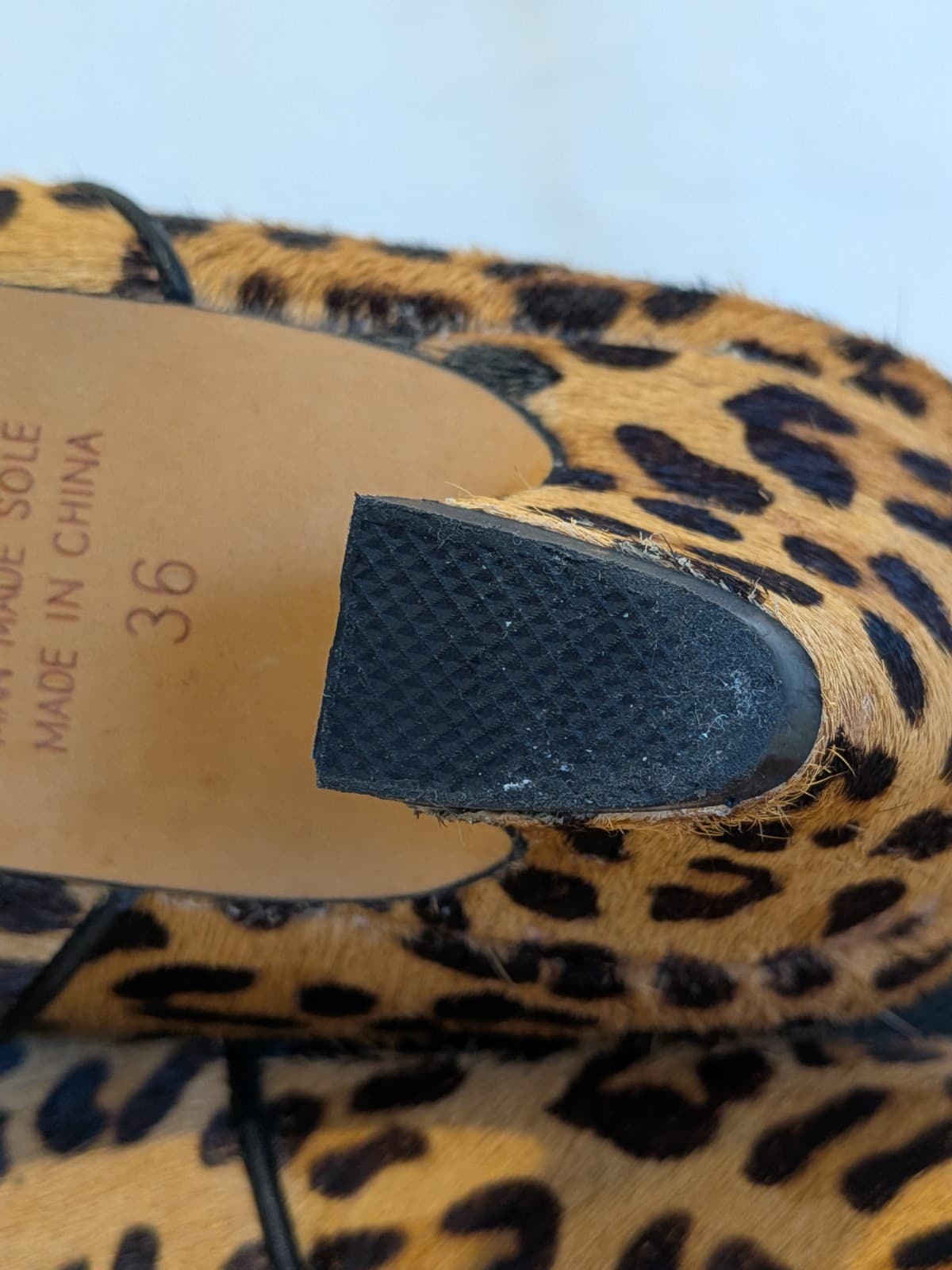 Jo Mercer Leopard Pony Hair Ankle Boots Size EU 36 AU 5 Chelsea Kitten Heel — photo 13 of 16