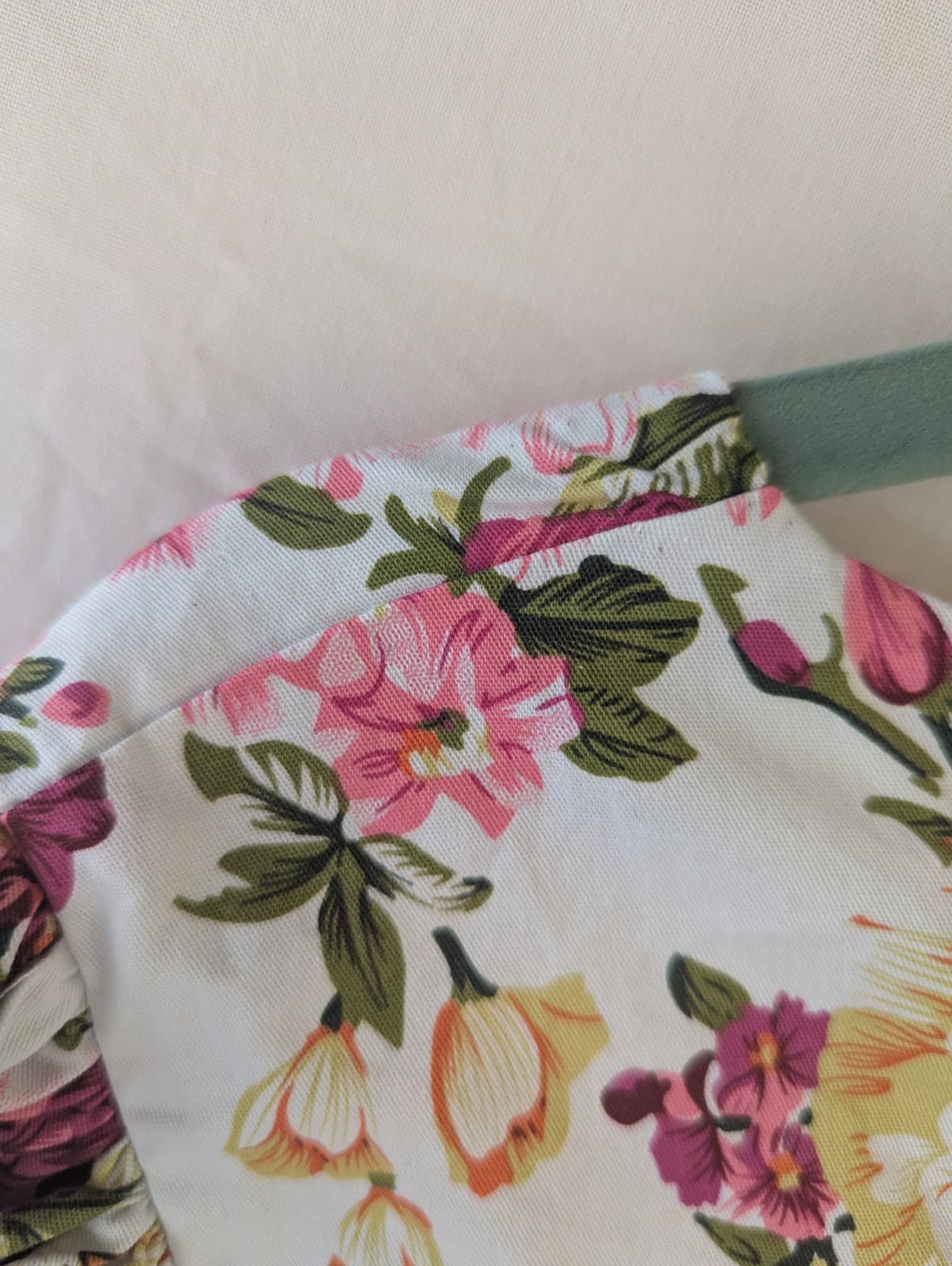 Minx & Moss Dress White Pink Floral Puff Sleeve Mini Cotton Party Size 14 — photo 12 of 13