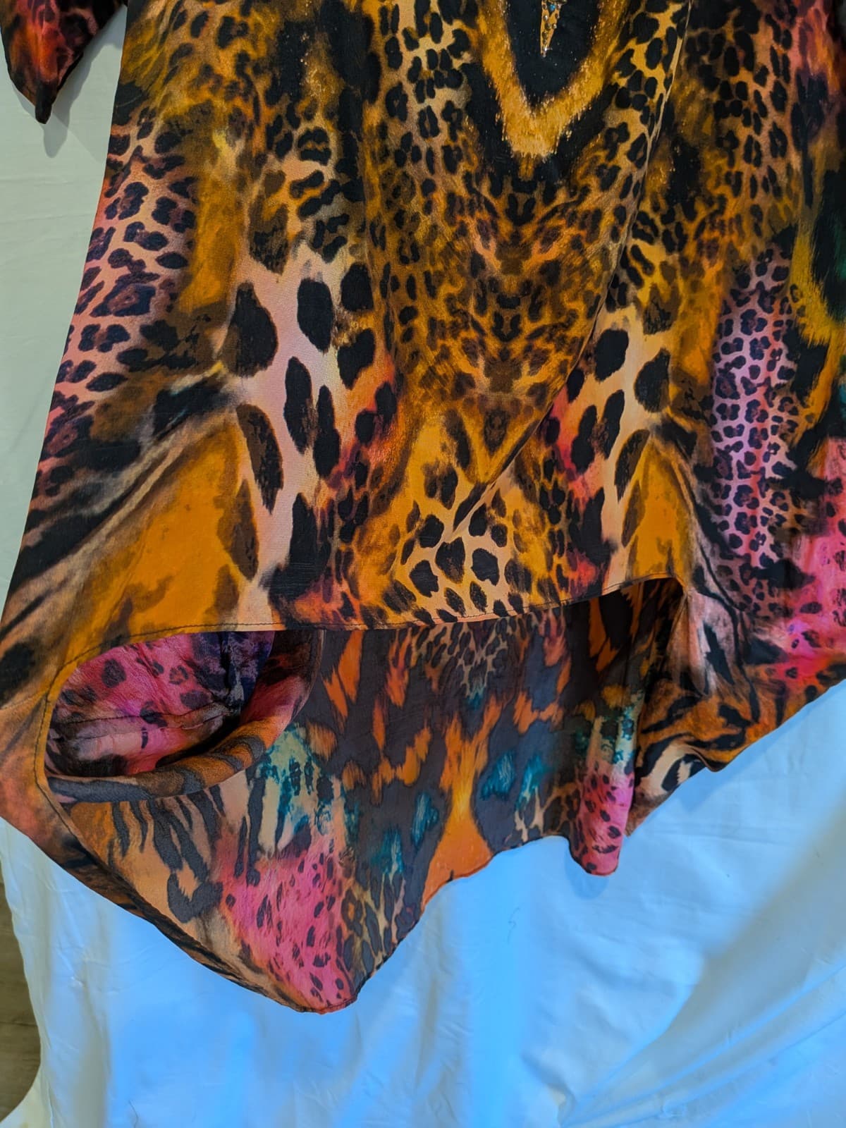 Camilla Scoop Back Hem Dress Surrealist Suspension Silk Kaftan Crystal One Size — photo 8 of 24