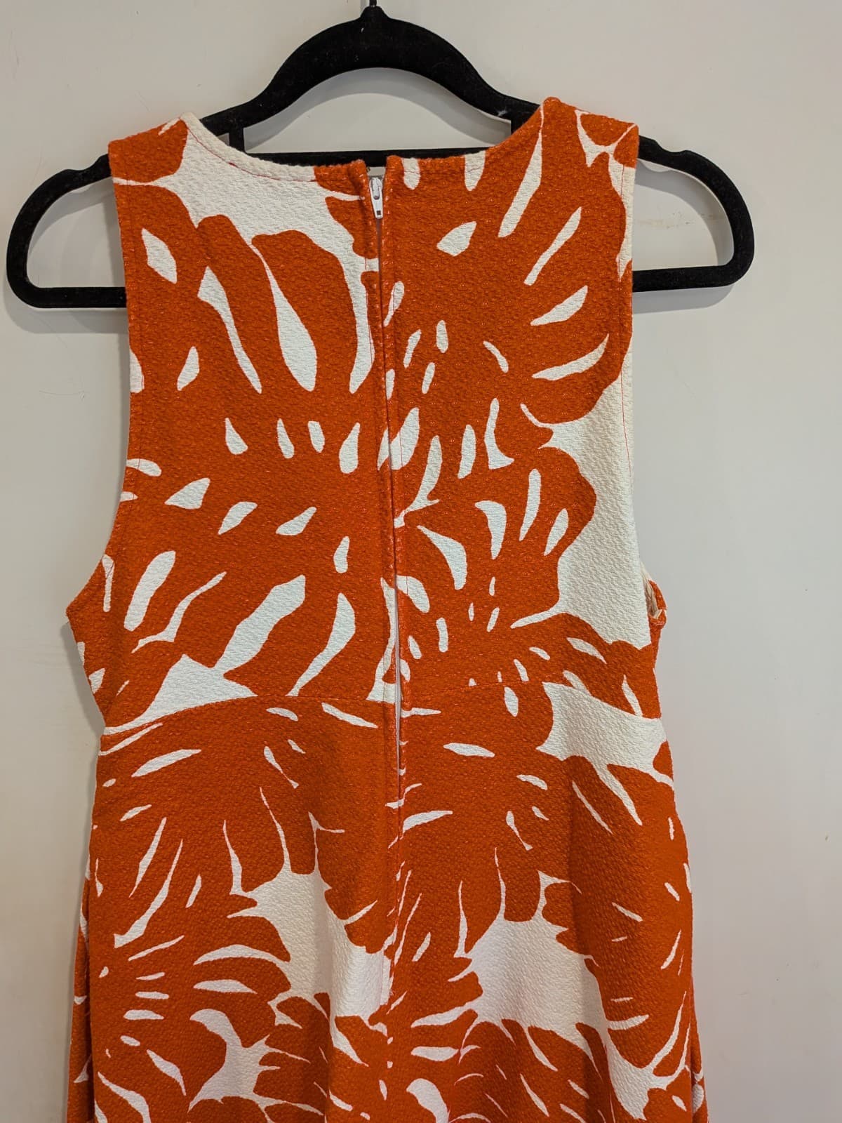 Scanlan Theodore Orange Floral Textured Cotton Shift Dress AU 12 Made Australia — photo 13 of 18