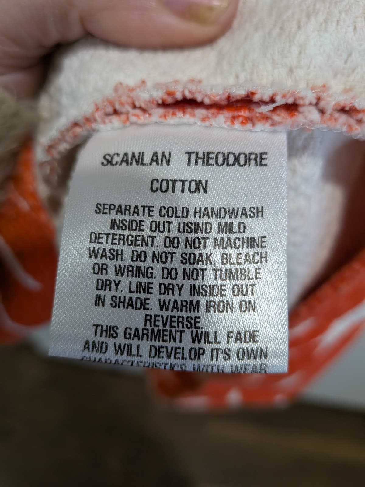 Scanlan Theodore Orange Floral Textured Cotton Shift Dress AU 12 Made Australia — photo 9 of 18