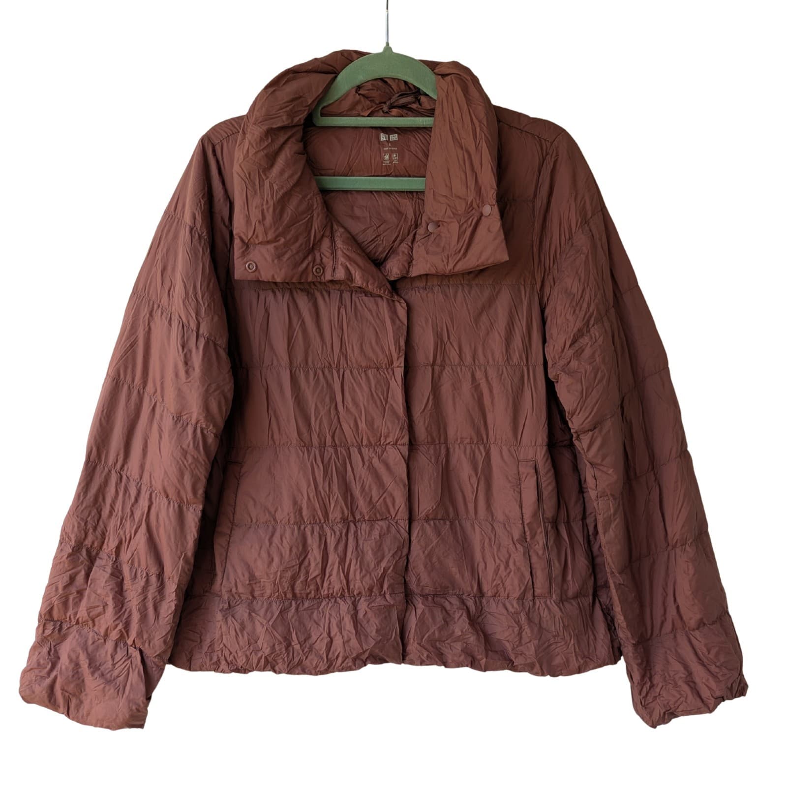 Uniqlo Puffer Jacket Size Aus S Us XS Brown Lightweight Down Water Repellent — photo 2 of 8