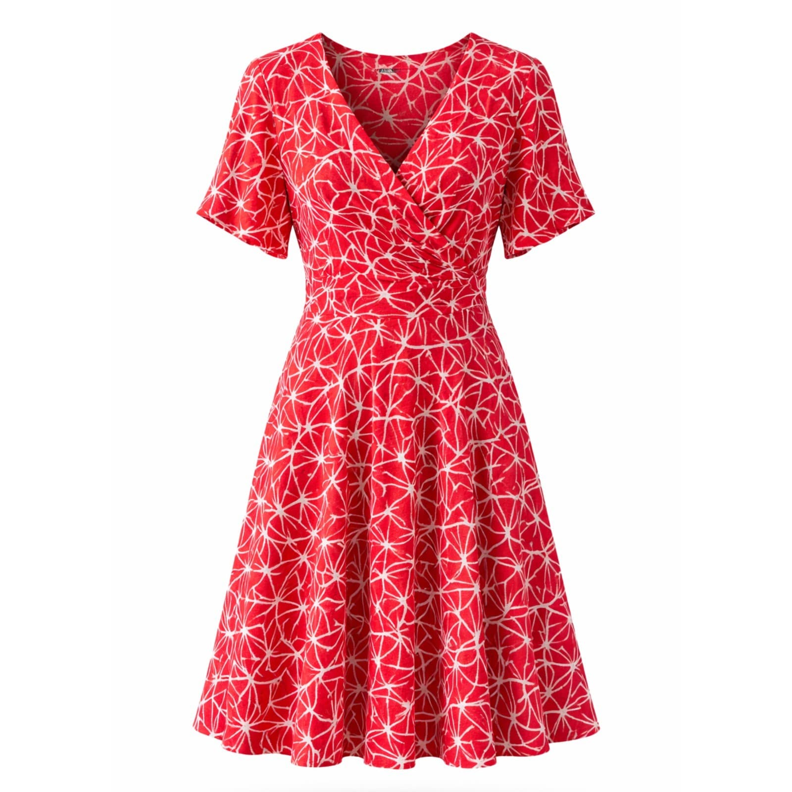 Leina Broughton Red Wrap Dress AU 14 Flutter Sleeve A Line Occasion — photo 1 of 12