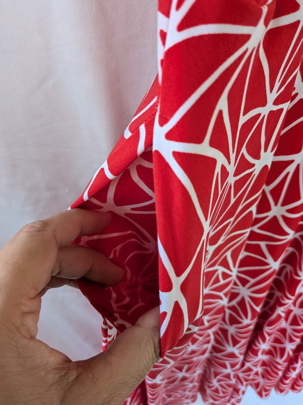 Leina Broughton Red Wrap Dress AU 14 Flutter Sleeve A Line Occasion — photo 9 of 12