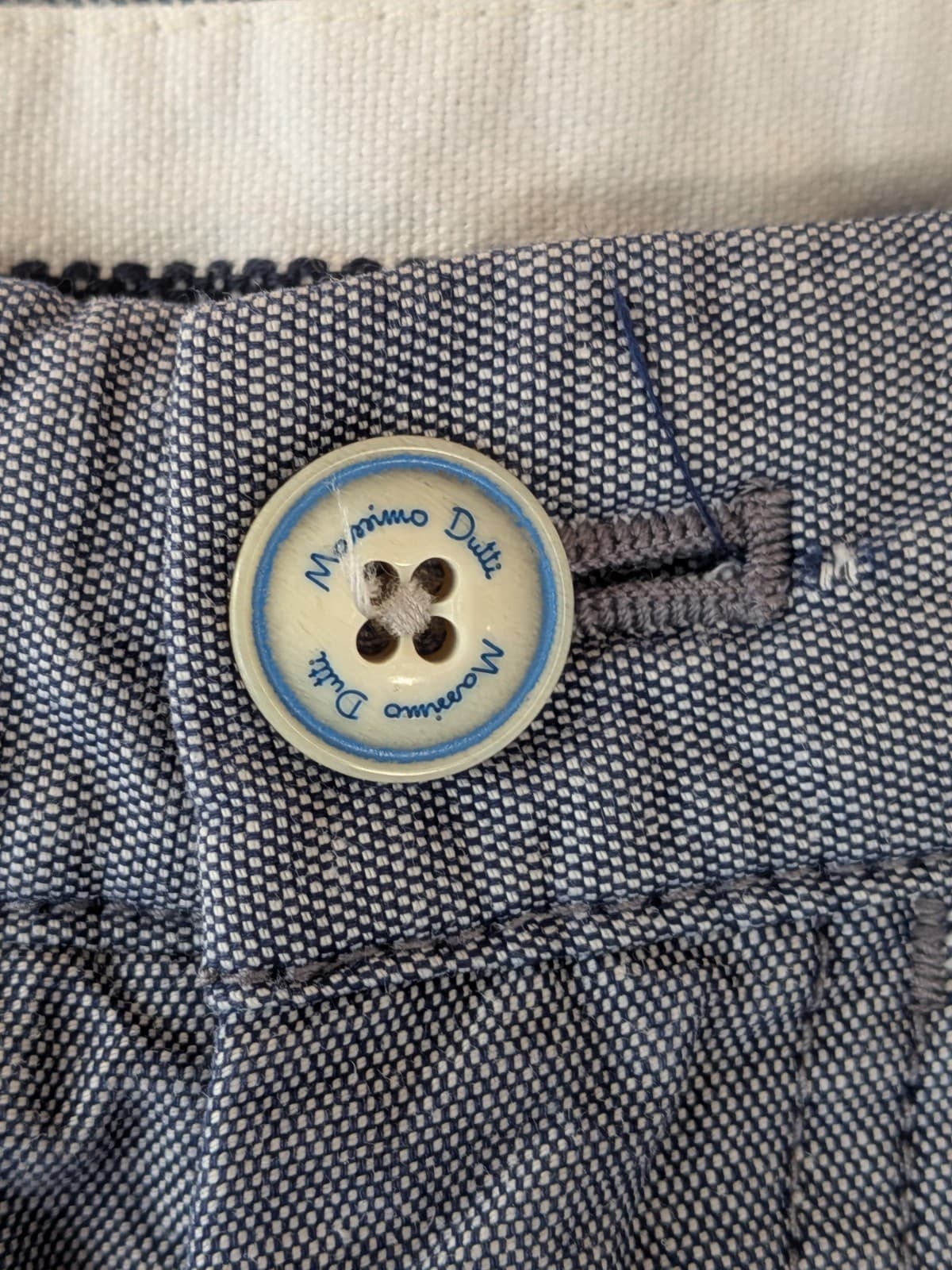 Massimo Dutti Cargo Shorts Linen Blue Mens US 34 EU 44 Casual Summer — photo 5 of 14