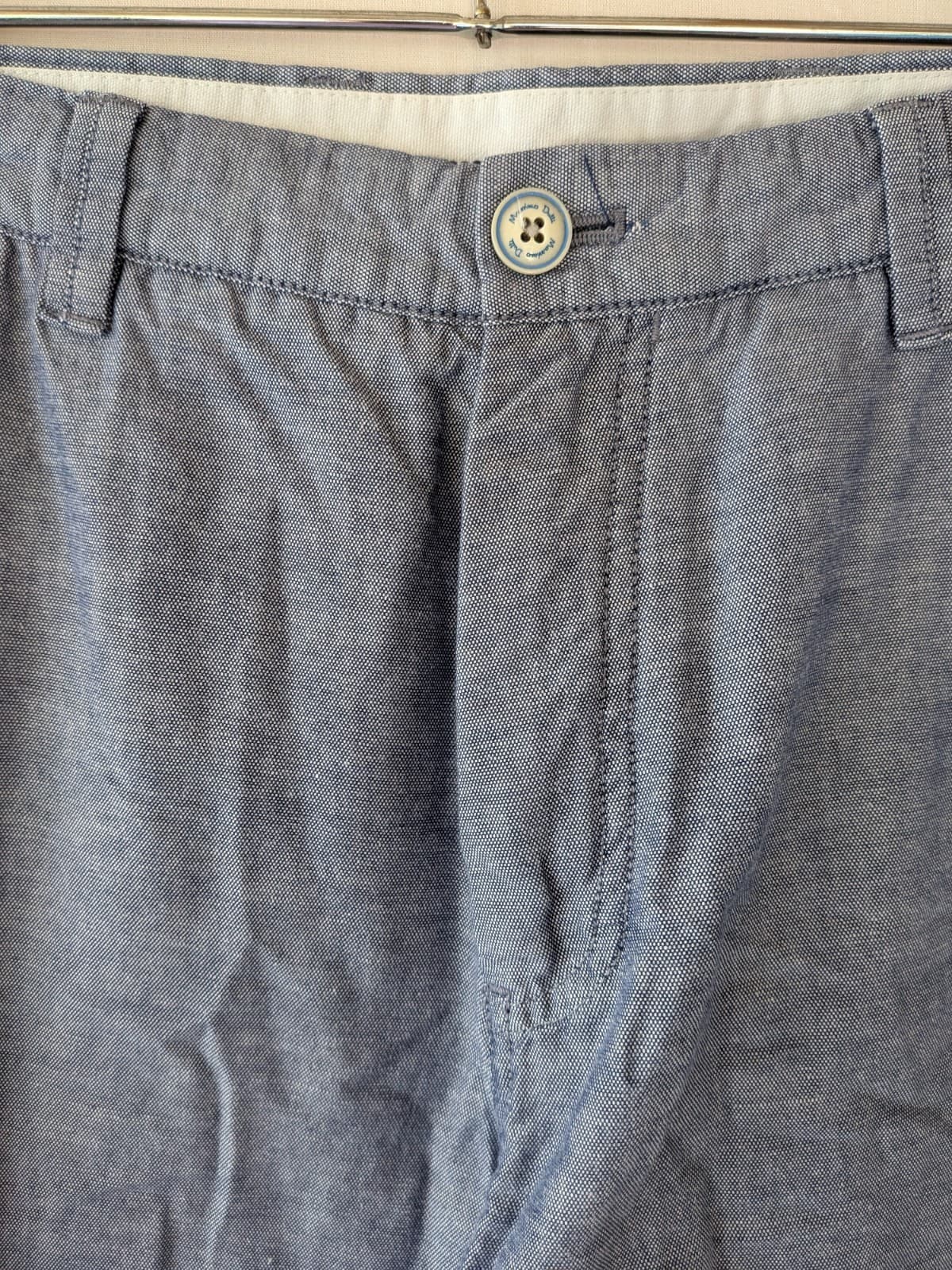 Massimo Dutti Cargo Shorts Linen Blue Mens US 34 EU 44 Casual Summer — photo 6 of 14
