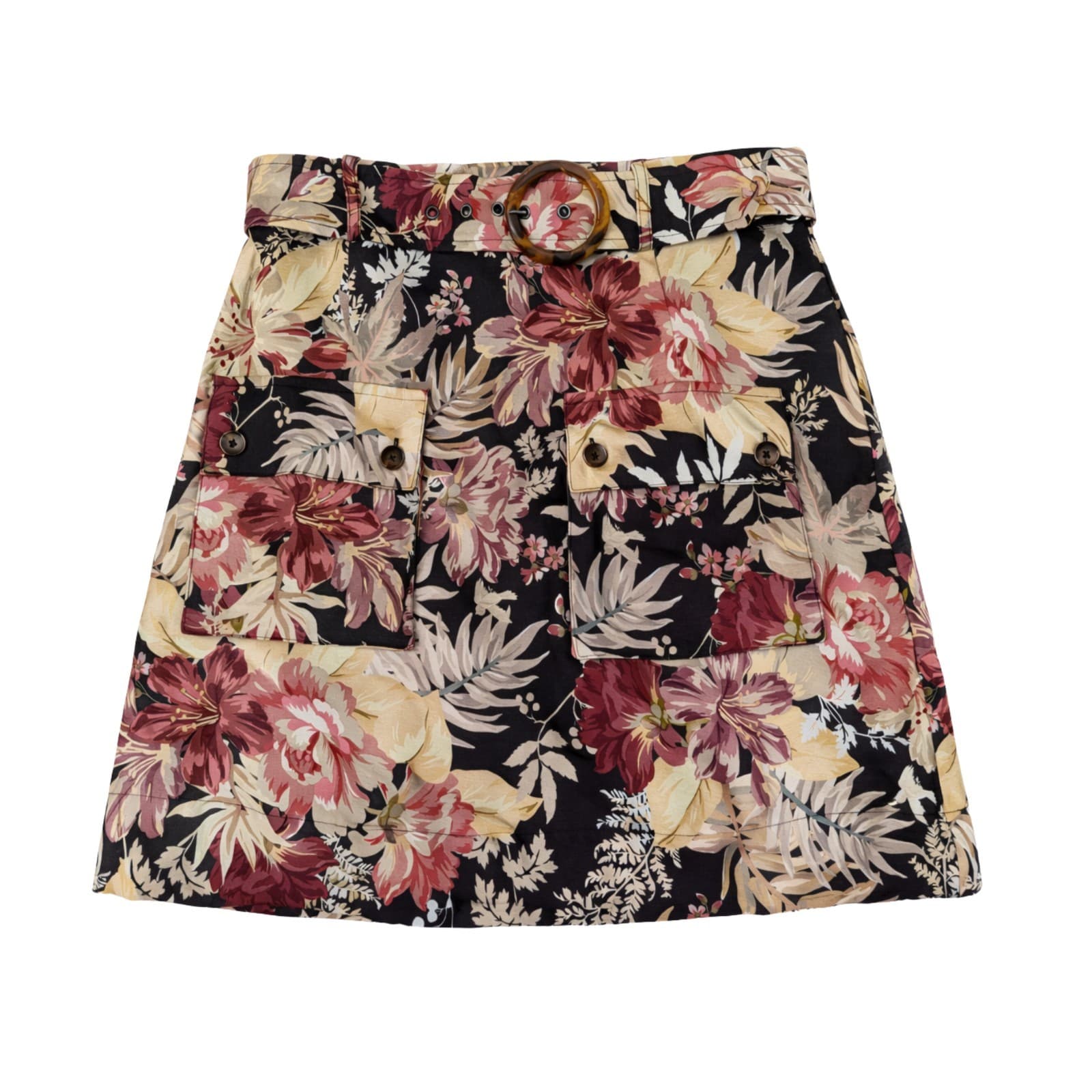 Sheike Floral Skirt Size Aus 12 US 8 High Waist Utility Pocket Belted Mini Skirt — photo 1 of 9