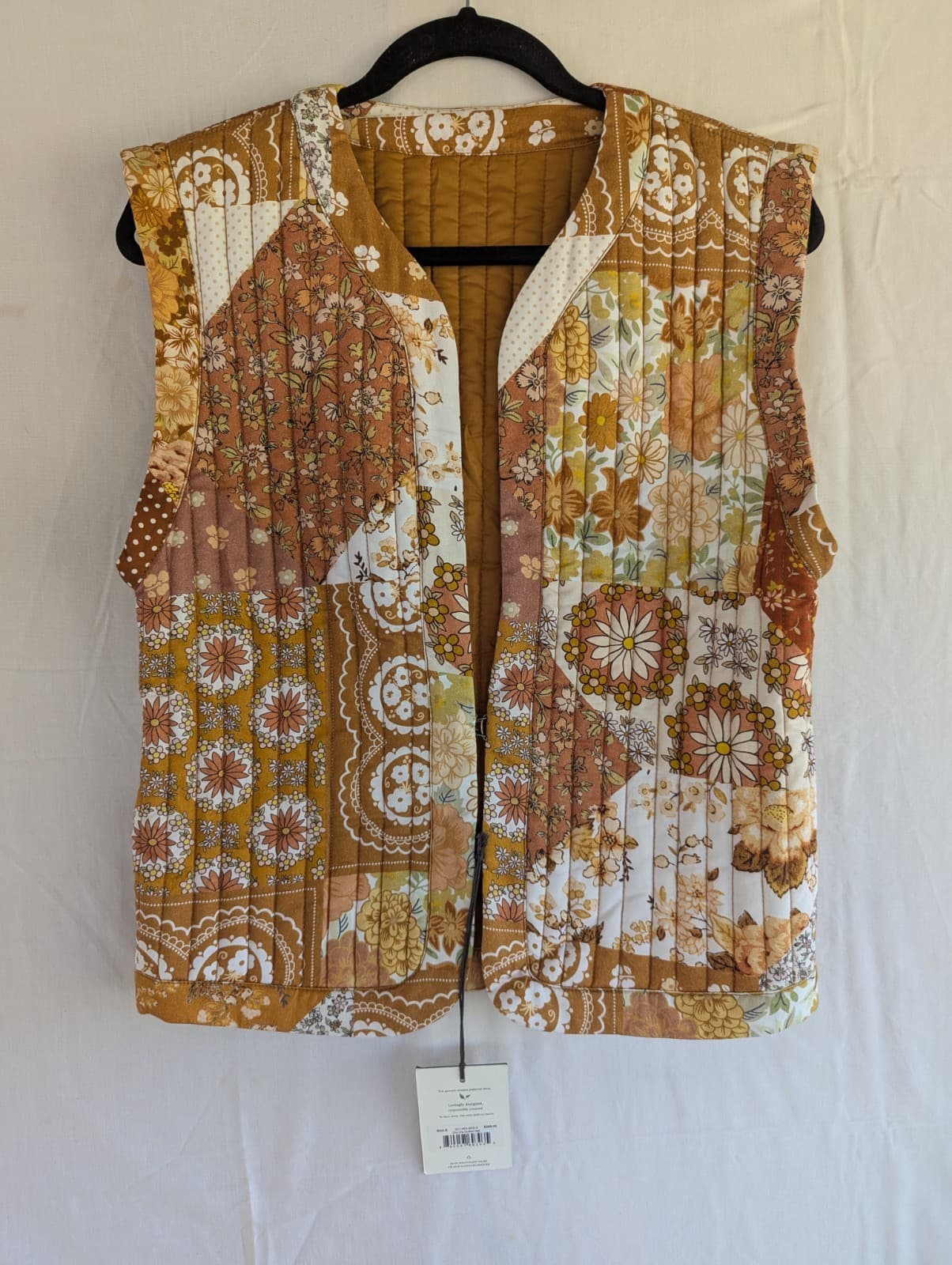 Spell & the Gypsy Brown Vest Boho Patch Reversible Western Size S 10 Jacket — photo 4 of 13