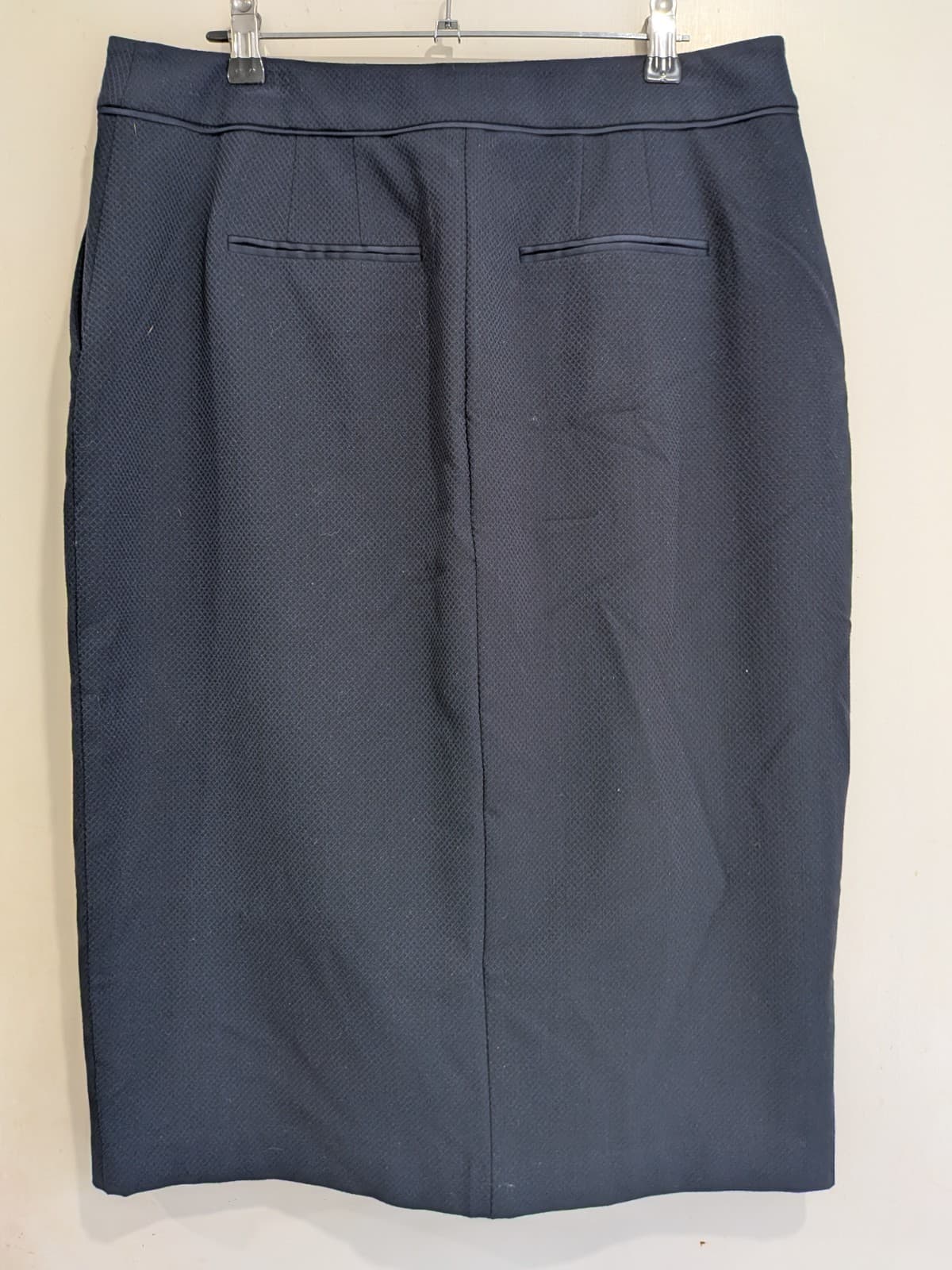 Portmans Pencil Skirt Navy Corporate Wiggle Pockets AUS 14 US 10 — photo 6 of 8