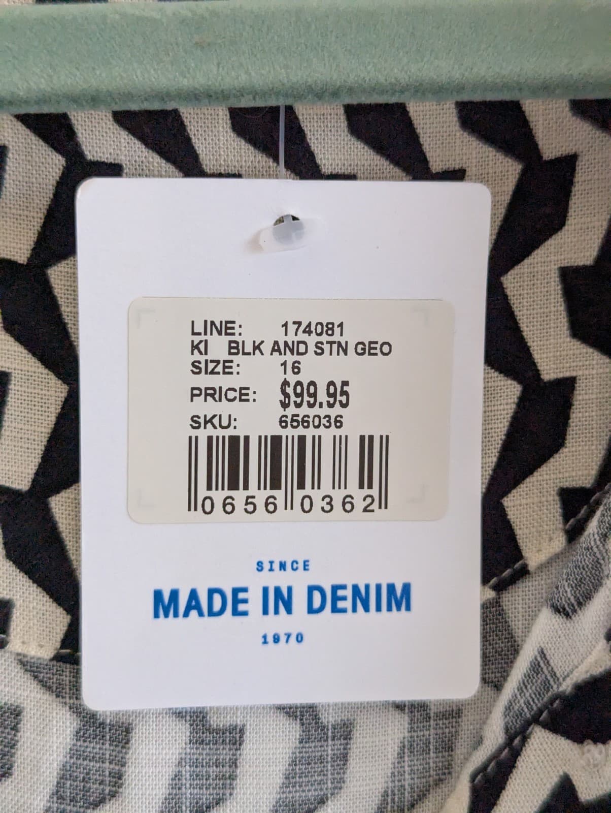 Just Jeans Plus Size Dress Aus 16 Us 12 Black White Geo Print Belted Shirt NWT — photo 4 of 10