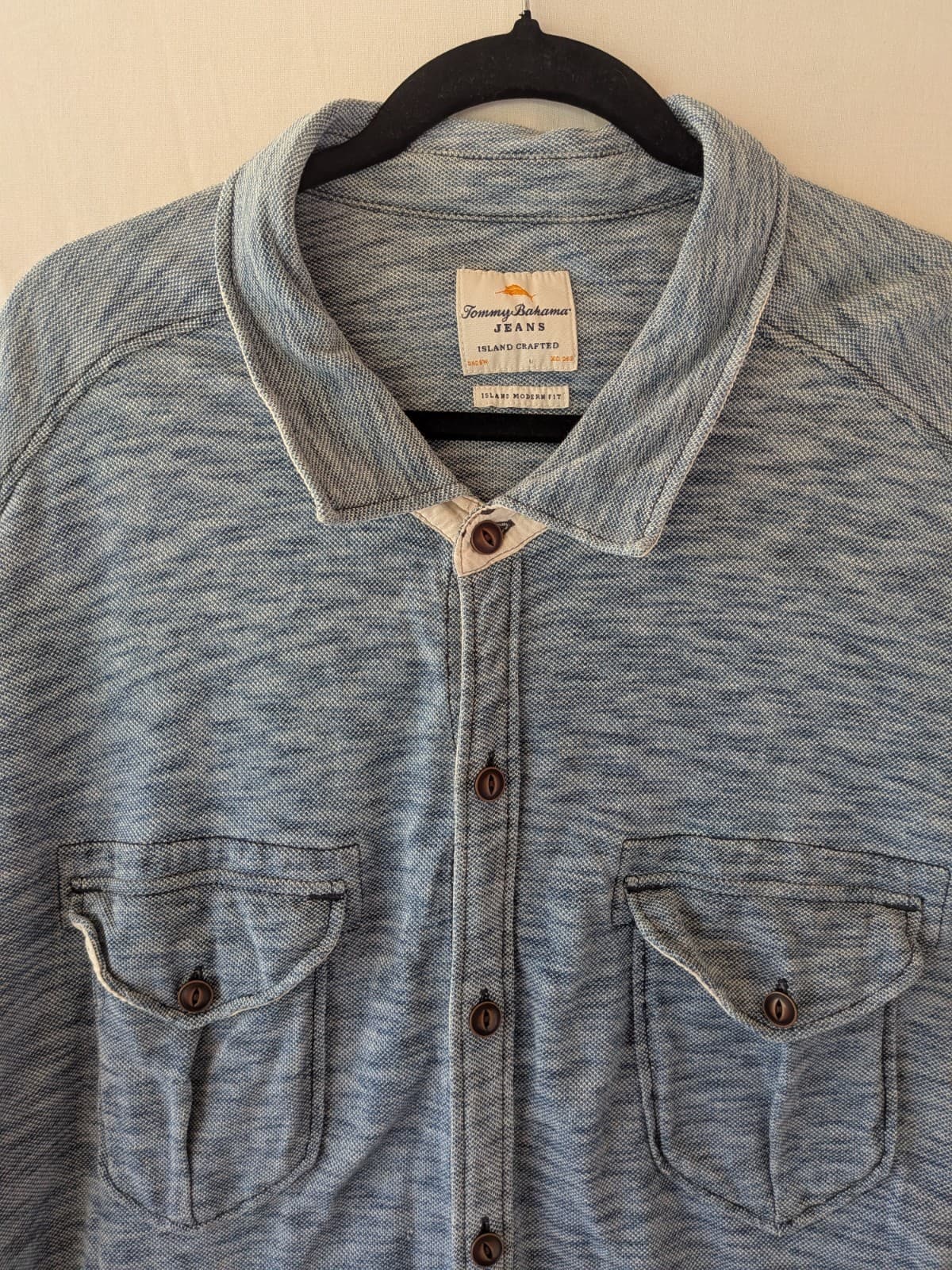 Tommy Bahama Jeans Shirt Island Modern Fit Size XXL Button Front Cotton Casual — photo 6 of 13
