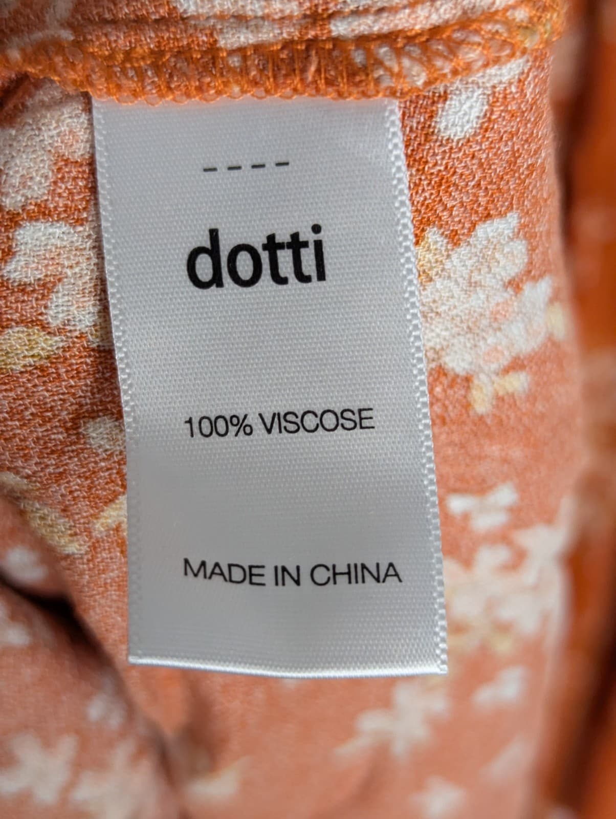 Dotti Romper Orange Floral Viscose Puff Sleeve Summer Boho Size AUS 14 US 10 — photo 12 of 13