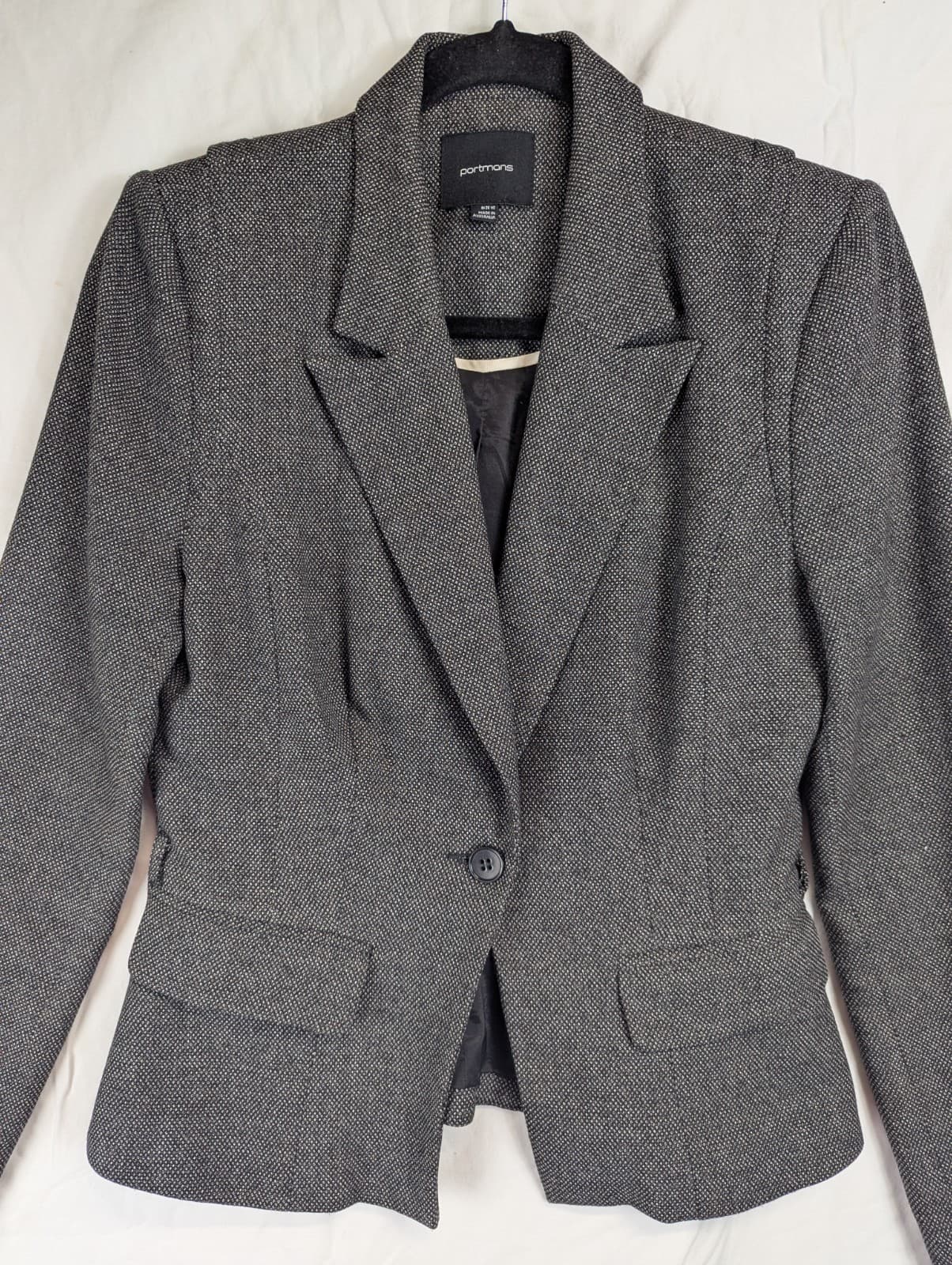 Portmans Blazer Grey Corporate Workwear Jacket Office Size 10 — photo 3 of 10