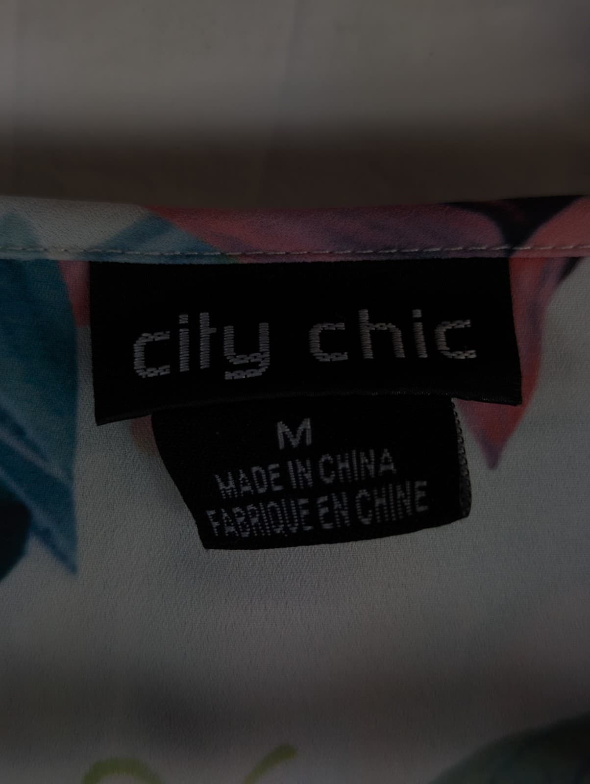 City Chic Dress Plus Size AUS 18 US 14 Sleeveless Belted V Neck Curve Tropical — photo 11 of 13