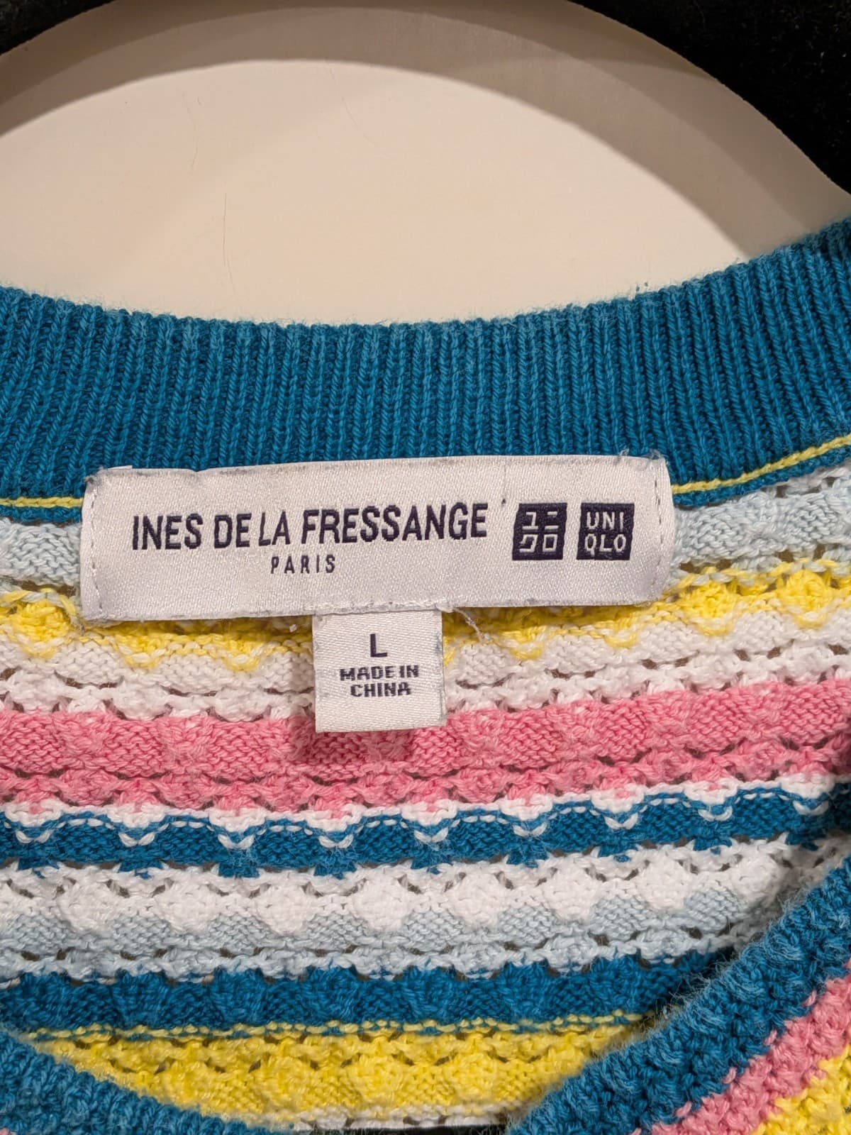 Ines de la Fressange Uniqlo Stripe Cotton Knit Top Large — photo 5 of 7