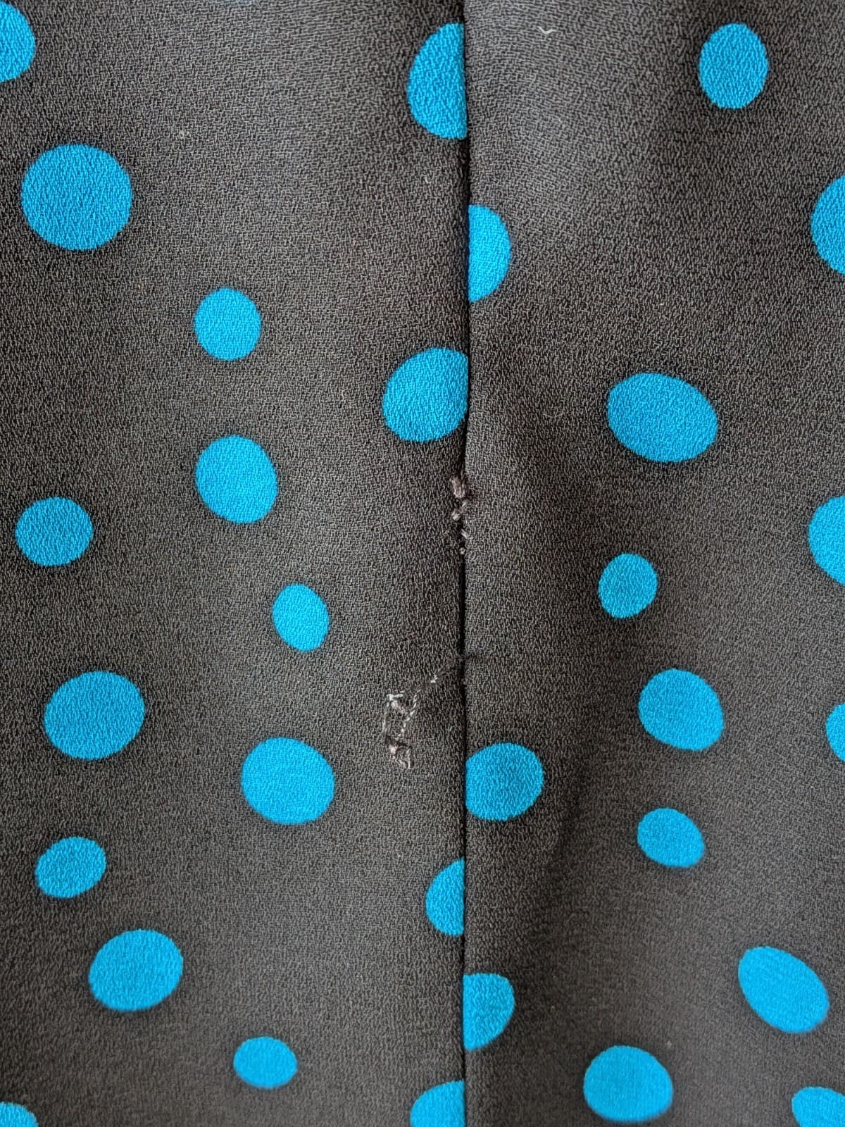 Review Dress Size Aus 10 Us 6 Polka Dot Blue Black A Line Flippy Cocktail Belted — photo 9 of 13
