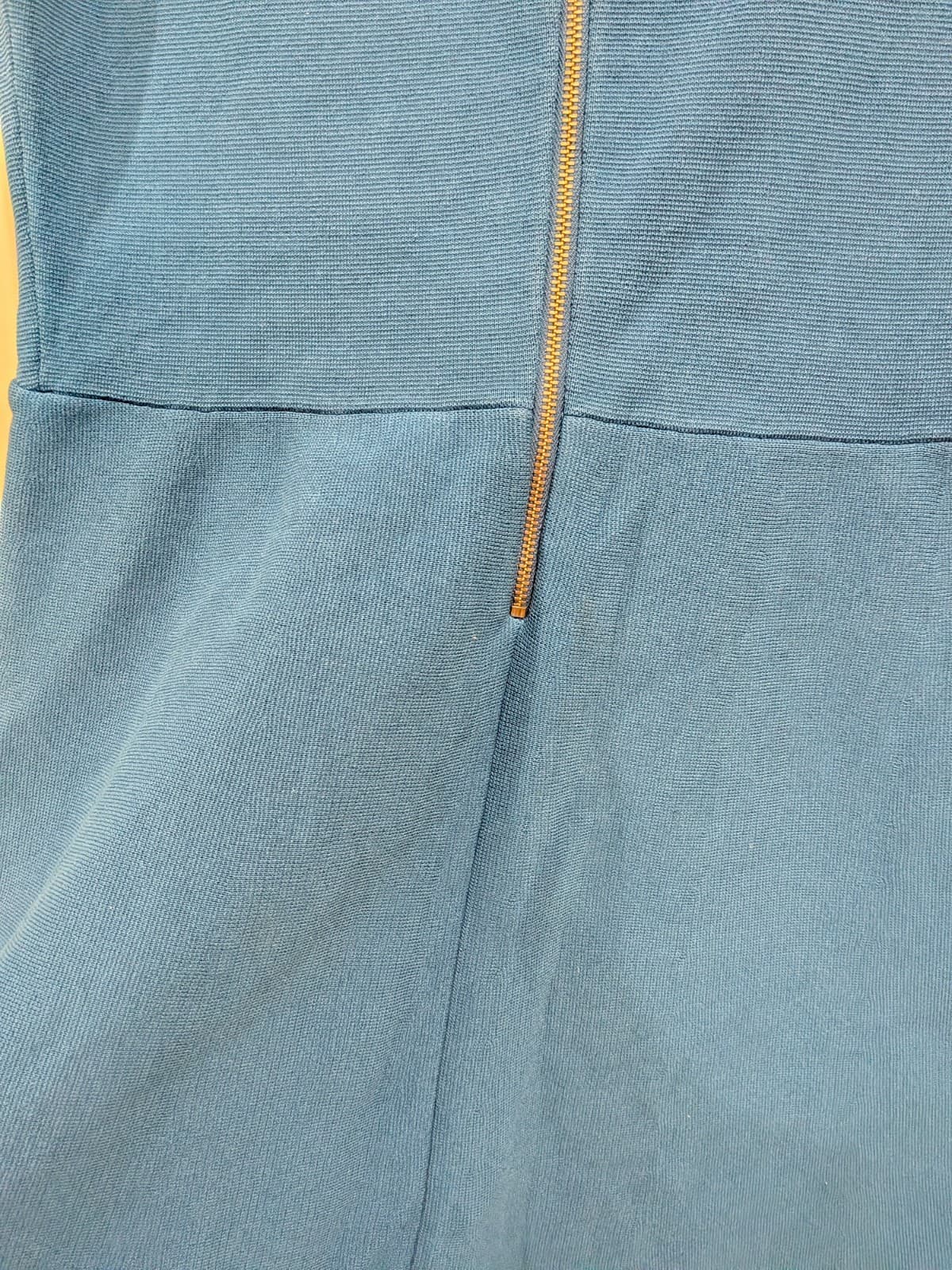 COS Blue Layered Peplum Dress Sleeveless Textured Knit Size M AU 12 — photo 11 of 12