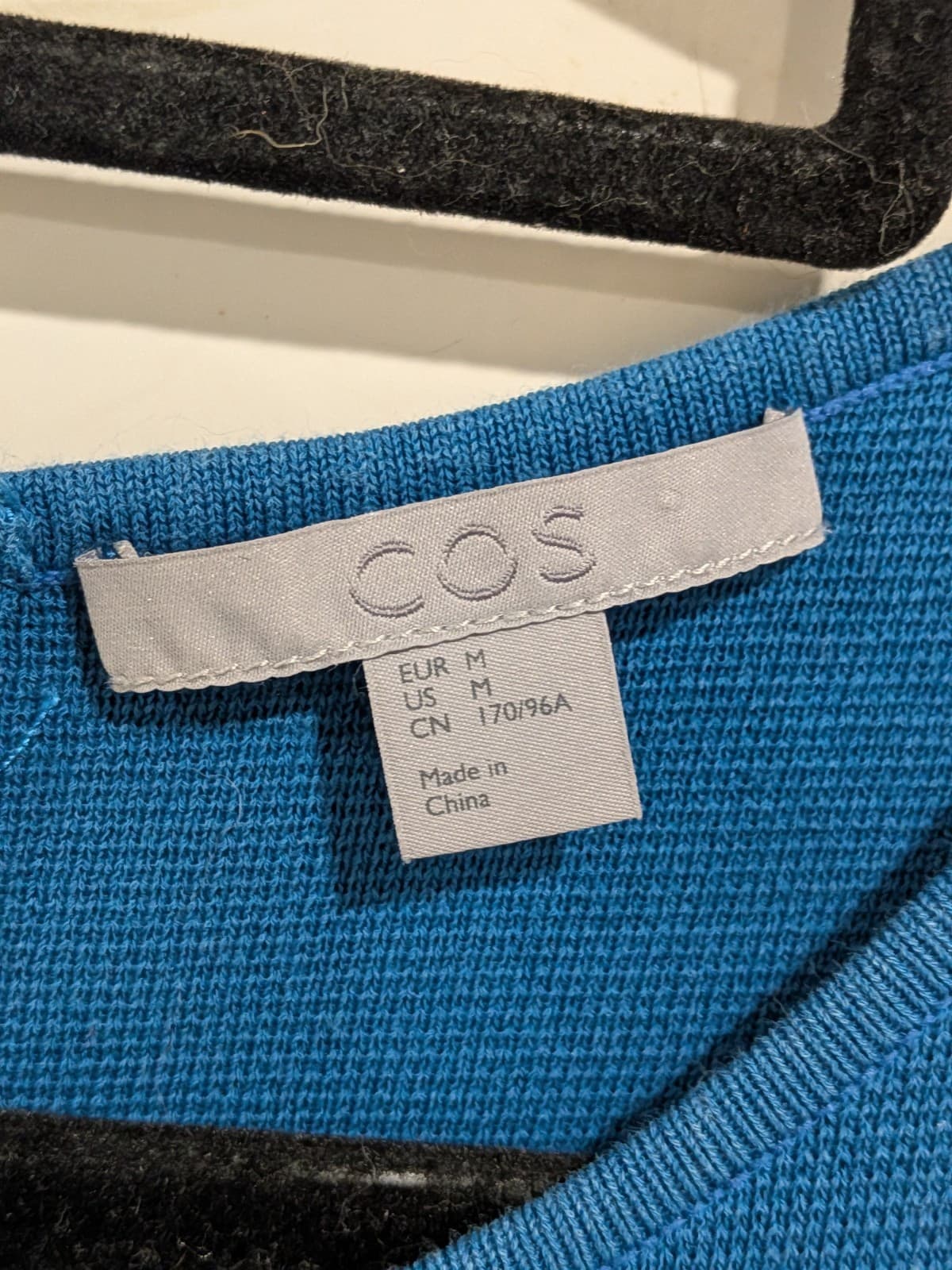 COS Blue Layered Peplum Dress Sleeveless Textured Knit Size M AU 12 — photo 8 of 12