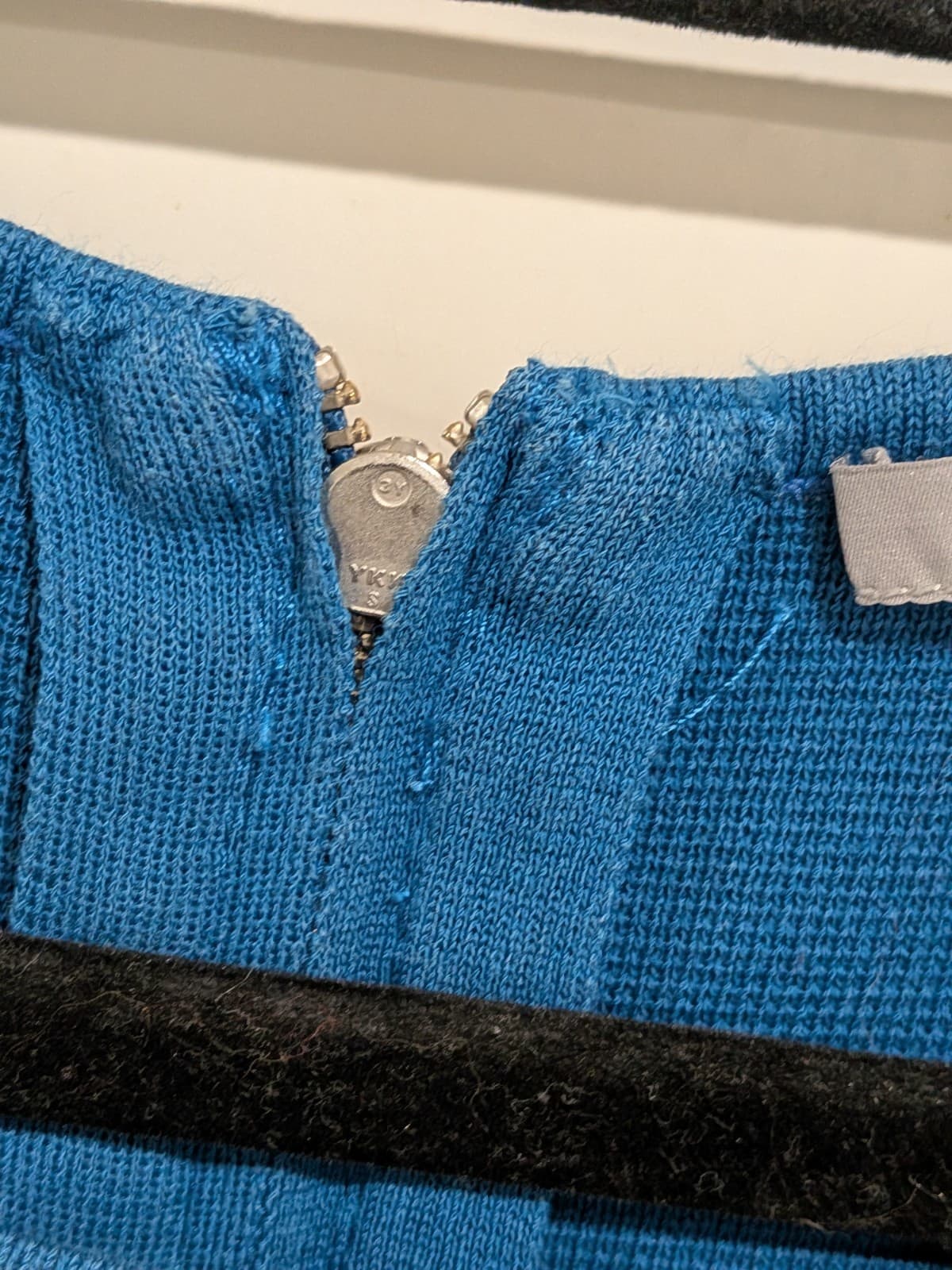 COS Blue Layered Peplum Dress Sleeveless Textured Knit Size M AU 12 — photo 9 of 12