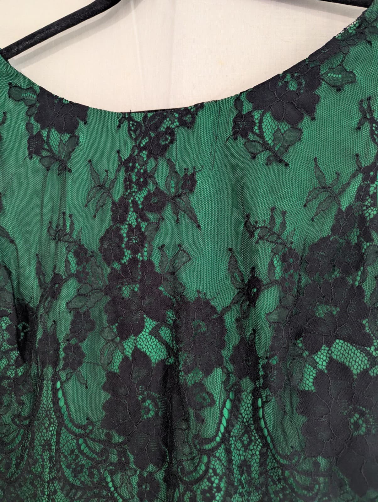 Review Dress Green Lace Pleated Cocktail Party Formal Size Aus 14 US 10 — photo 6 of 10