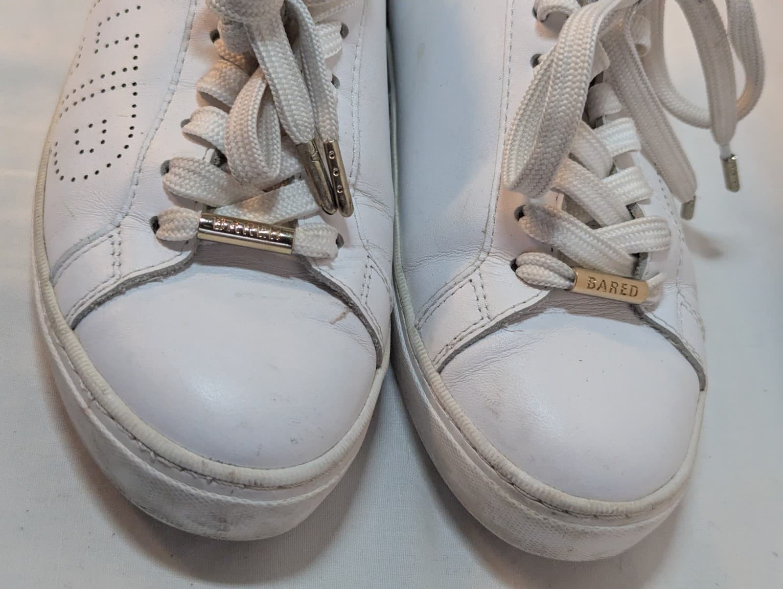 Bared Sneakers Womens 35 Leather White Pink THP Logo Casual Comfort Shoes — photo 10 of 17