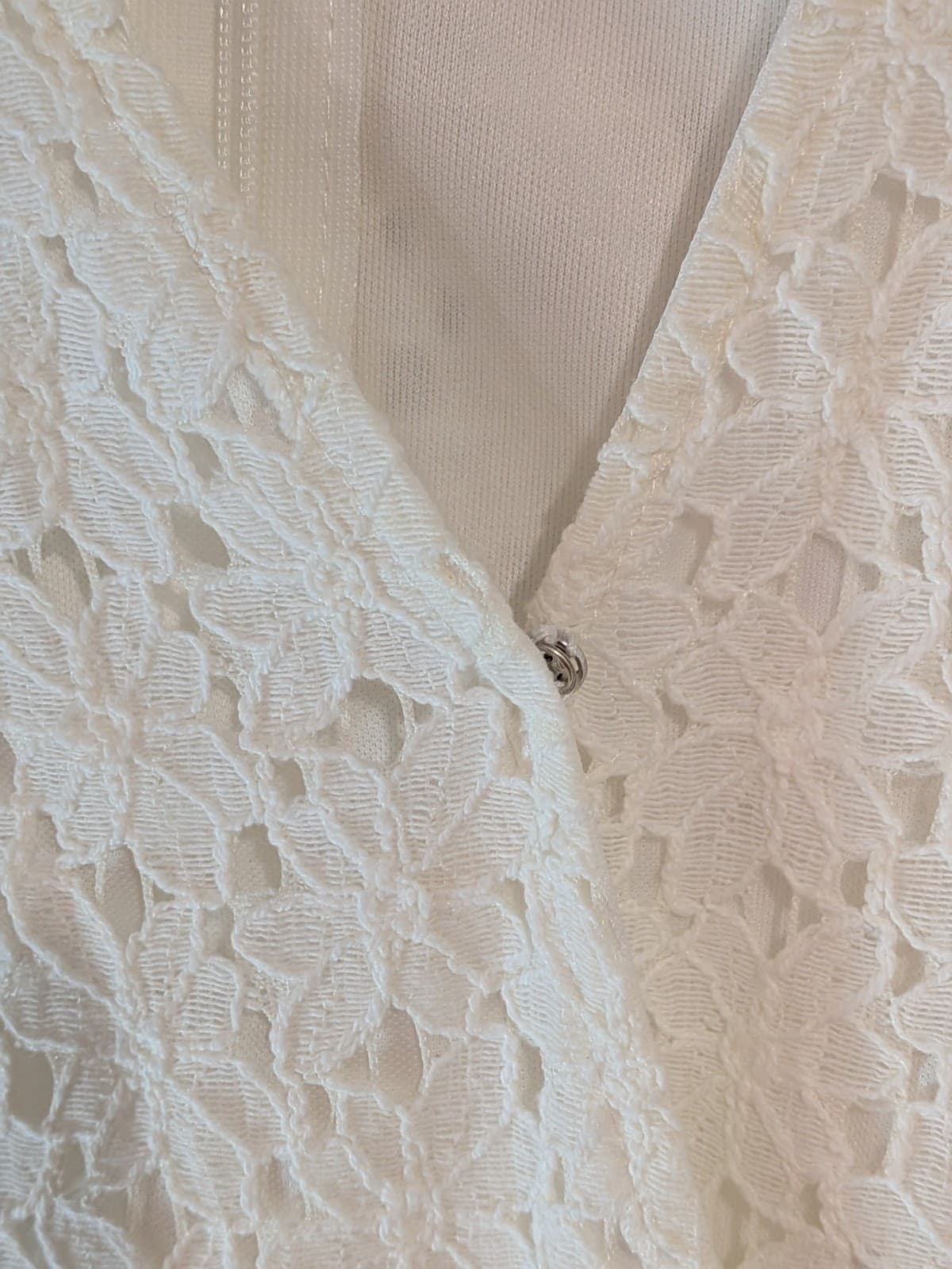 Dotti Jumpsuit White Lace Short Sleeve V Neck Tiered Romper Size Aus 16 US 12 — photo 7 of 10