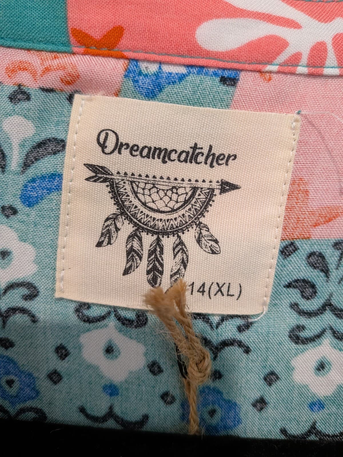 Dreamcatcher BNWT Maxi Dress Size 14 XL 16 Coastal Patchwork Boho Rayon Resort — photo 9 of 12