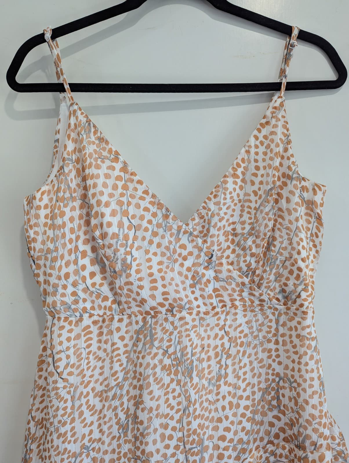 Bardot Dress Ruffle Nude Tan Cocktail Wedding Boho Festival NWT Size Aus 12 — photo 6 of 9