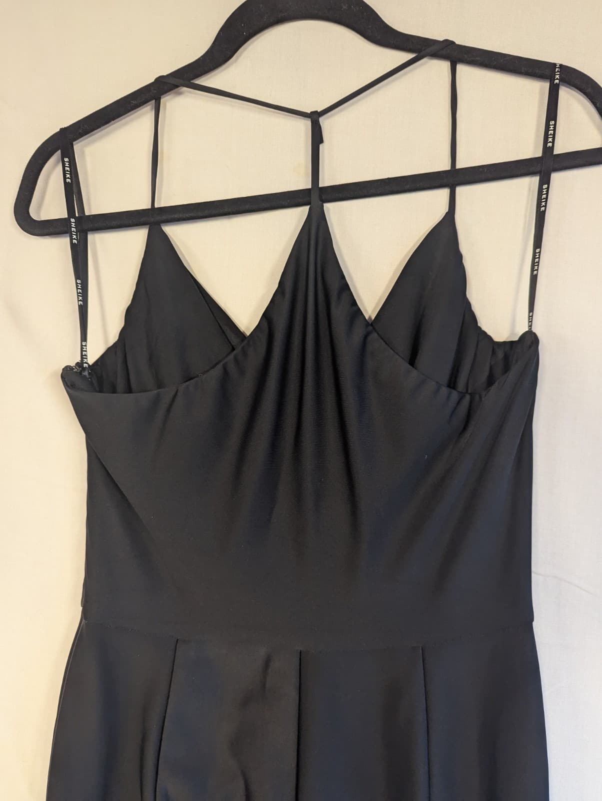 Sheike Dress Size 12 AU 8 US Black Cowl Neck Halter Evening Formal Maxi Gown — photo 11 of 13