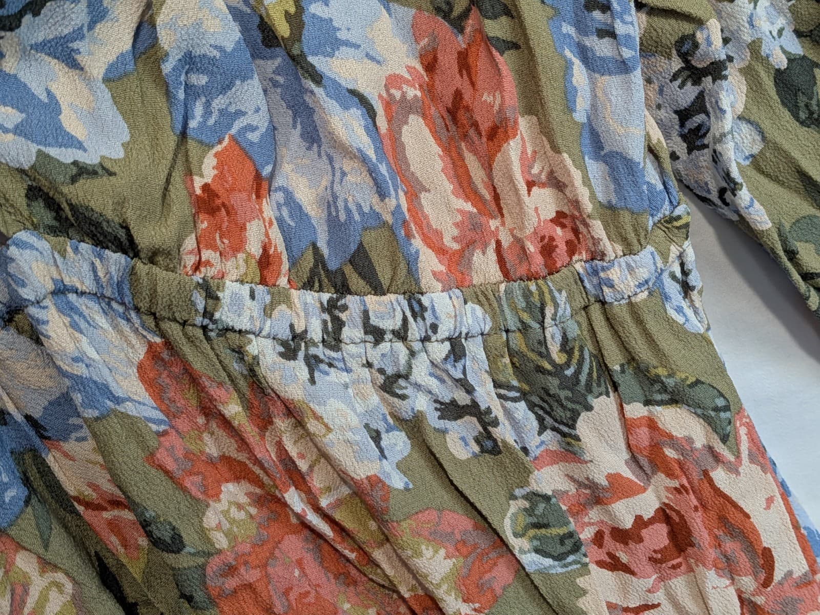Kivari Dress Size 16 AUS 12 US Floral Wrap Mini Dress Boho Long Sleeve Tie Front — photo 12 of 13