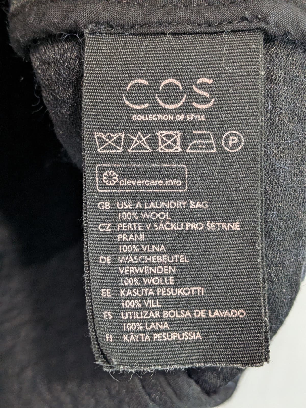COS Wool Top Size AUS 10 US 6 Navy Sleeveless Boxy Designer Minimalist Luxury — photo 8 of 9