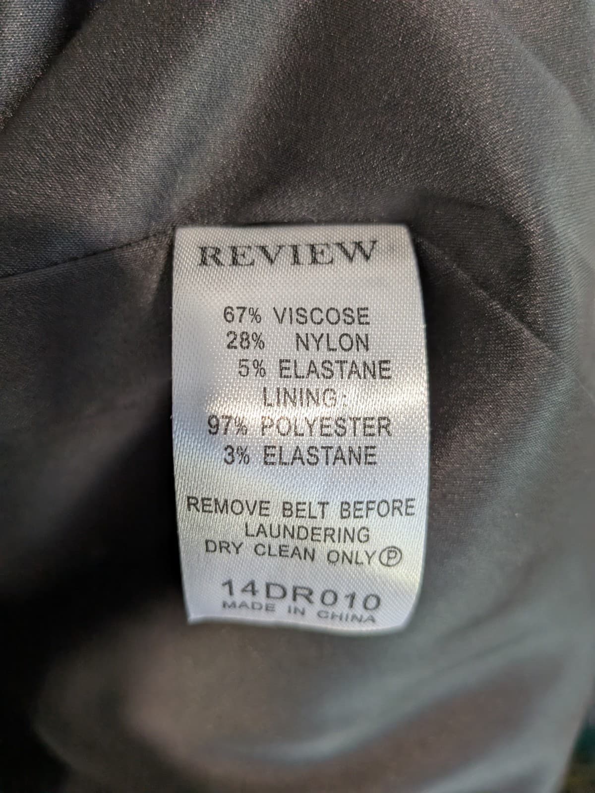 Review Peplum Wiggle Dress Black Grey Houndstooth Corporate Career Size 12 AU 8 — photo 8 of 9