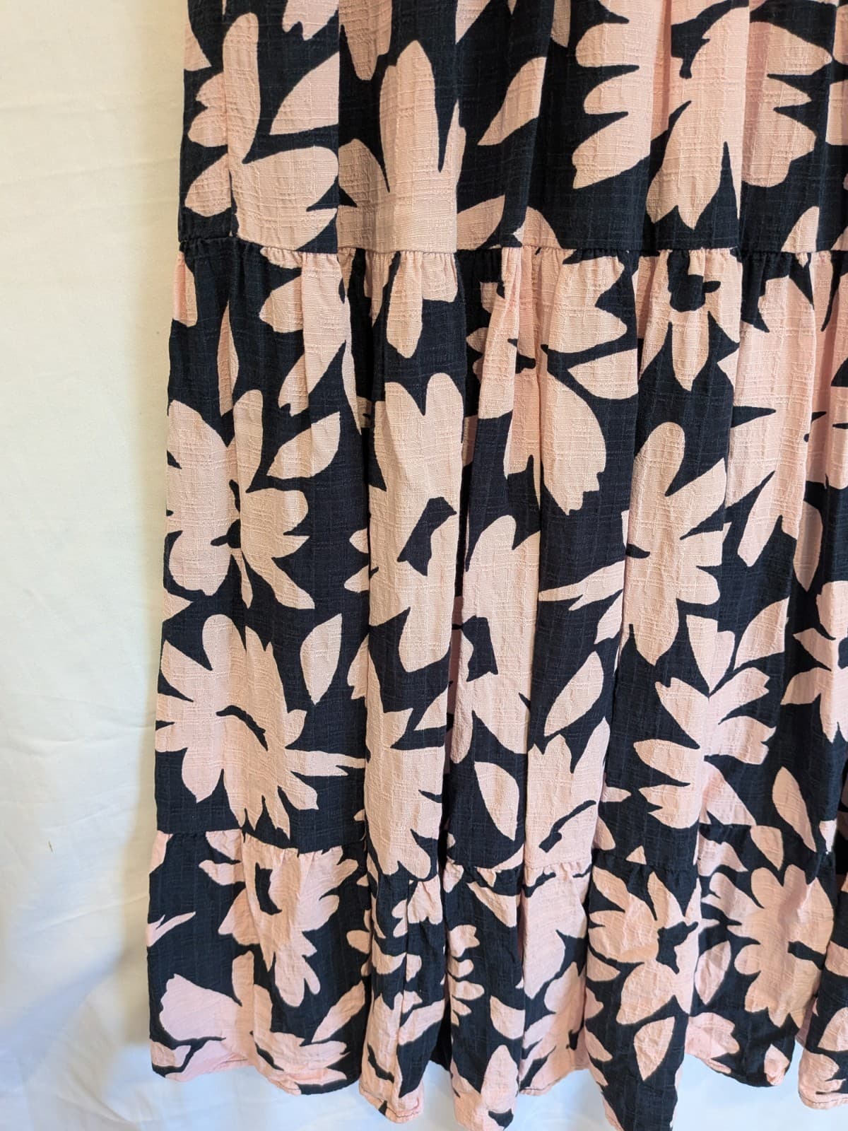 Mister Zimi Dress Size AUS 10 US 6 Pink Floral Tiered Midi Boho Smock Dress — photo 6 of 10