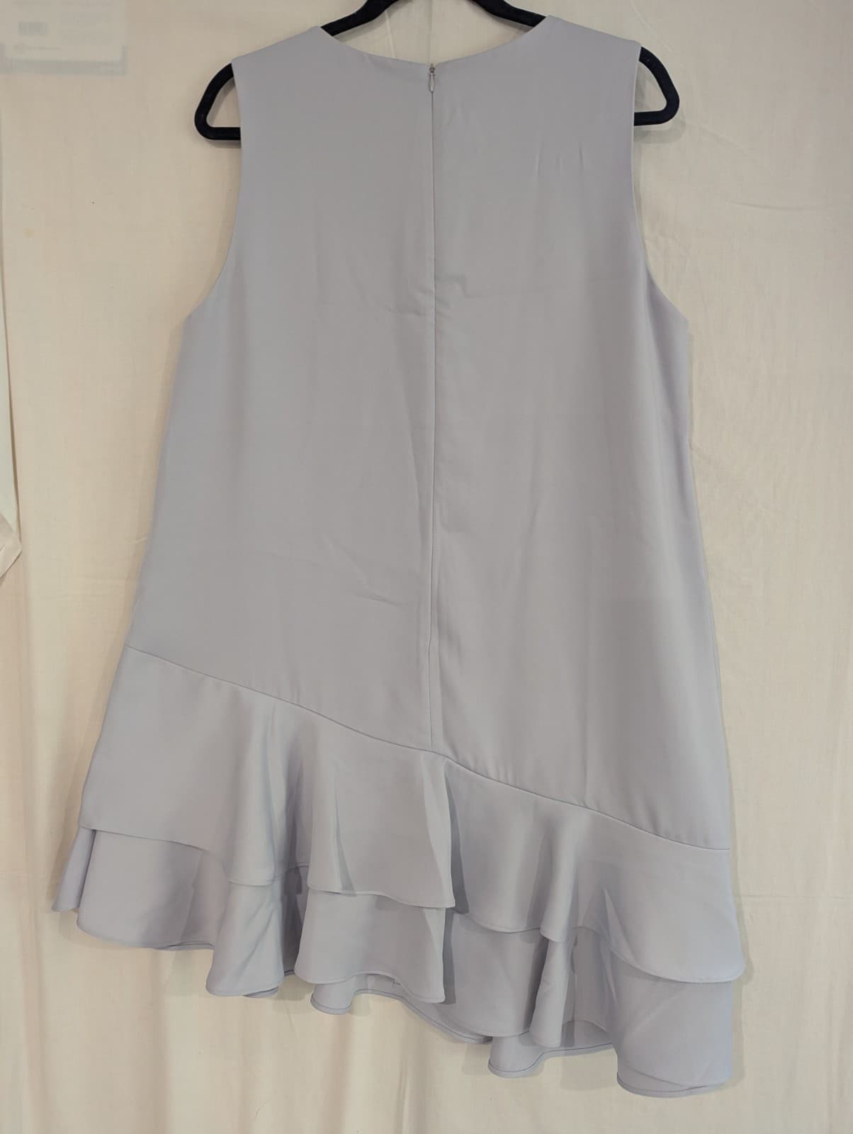 Calli Dress Plus Size Aus 16 US 12 Grey Sleeveless Ruffle Hem Mini Shift Layered — photo 8 of 9