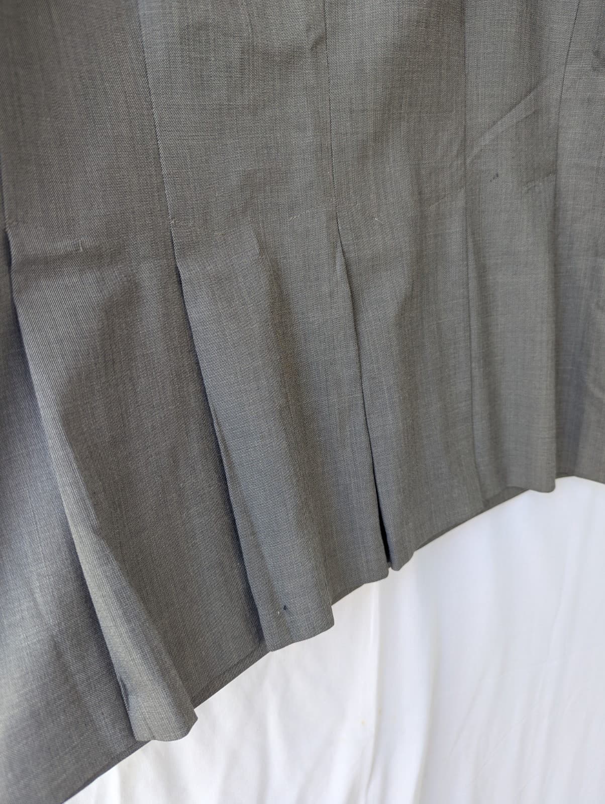 Cue Skirt Size Aus 14 Us 10 Grey Wool Blend Pleated Work Corporate Pencil — photo 9 of 13